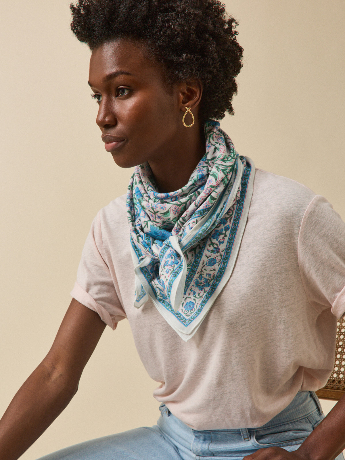 Foulard imprimé indien femme