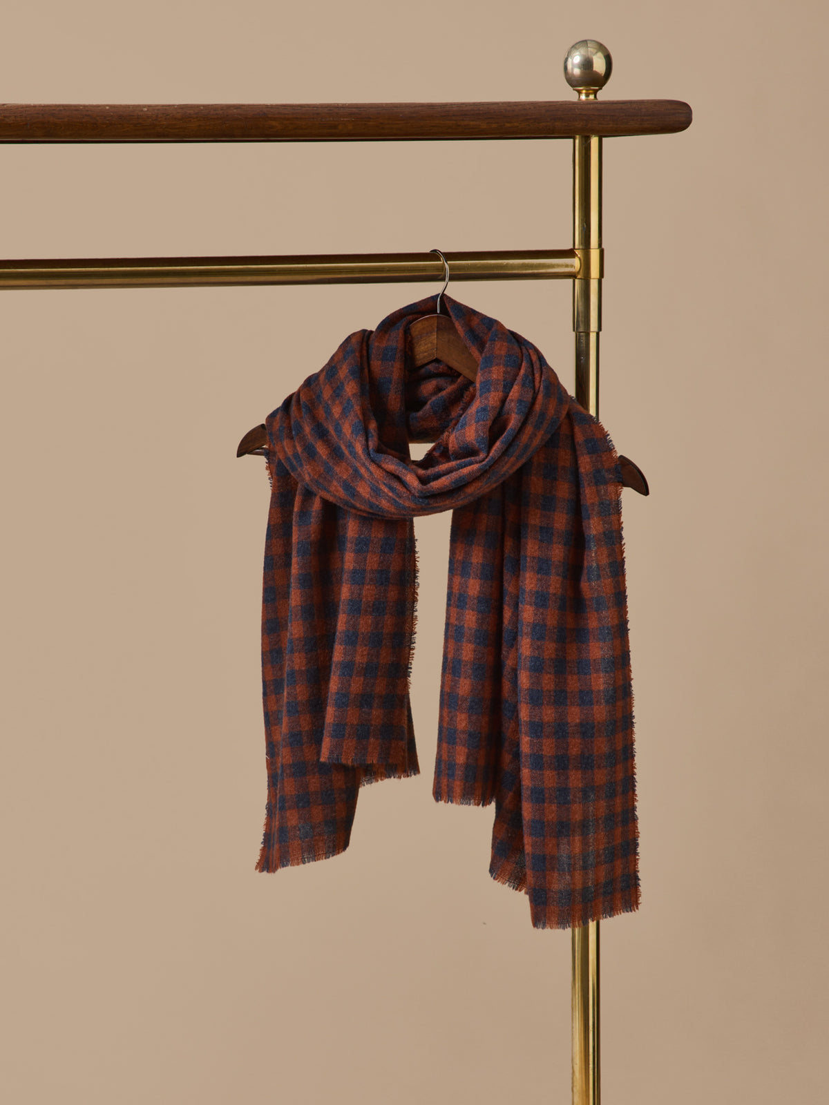 Foulard étamine carreaux femme