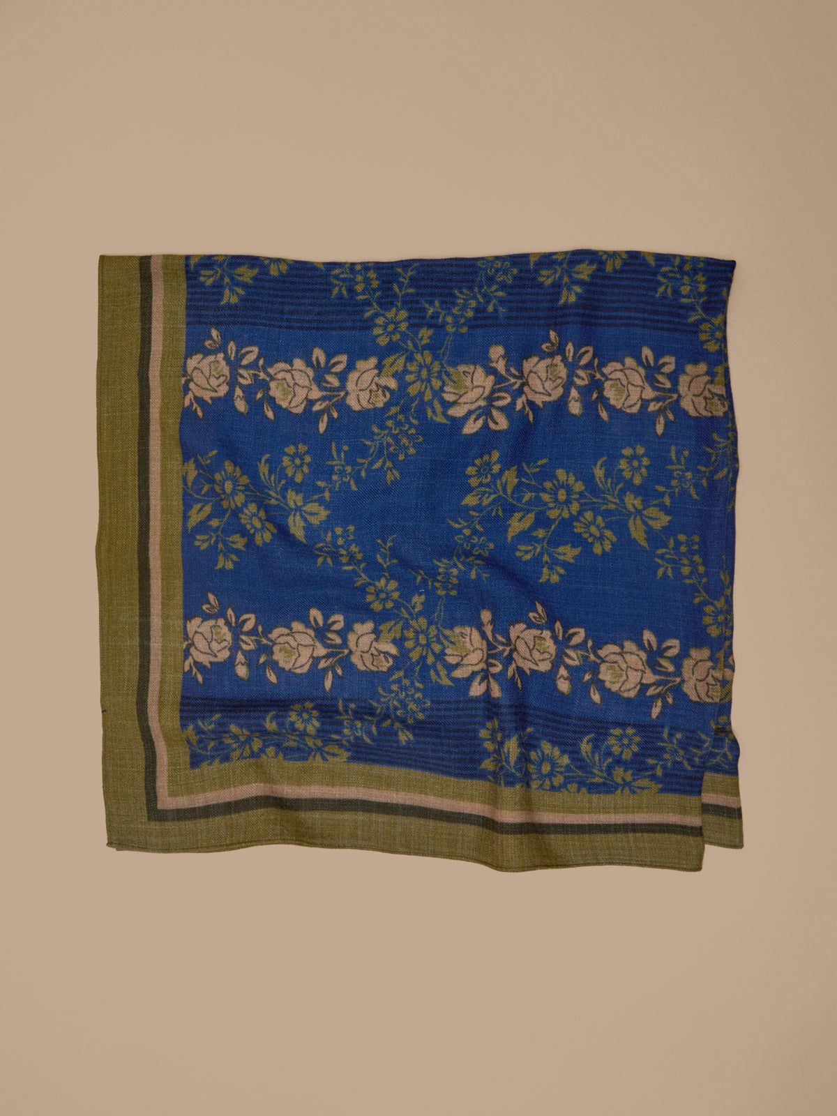 Foulard laine femme imprimé fleuri