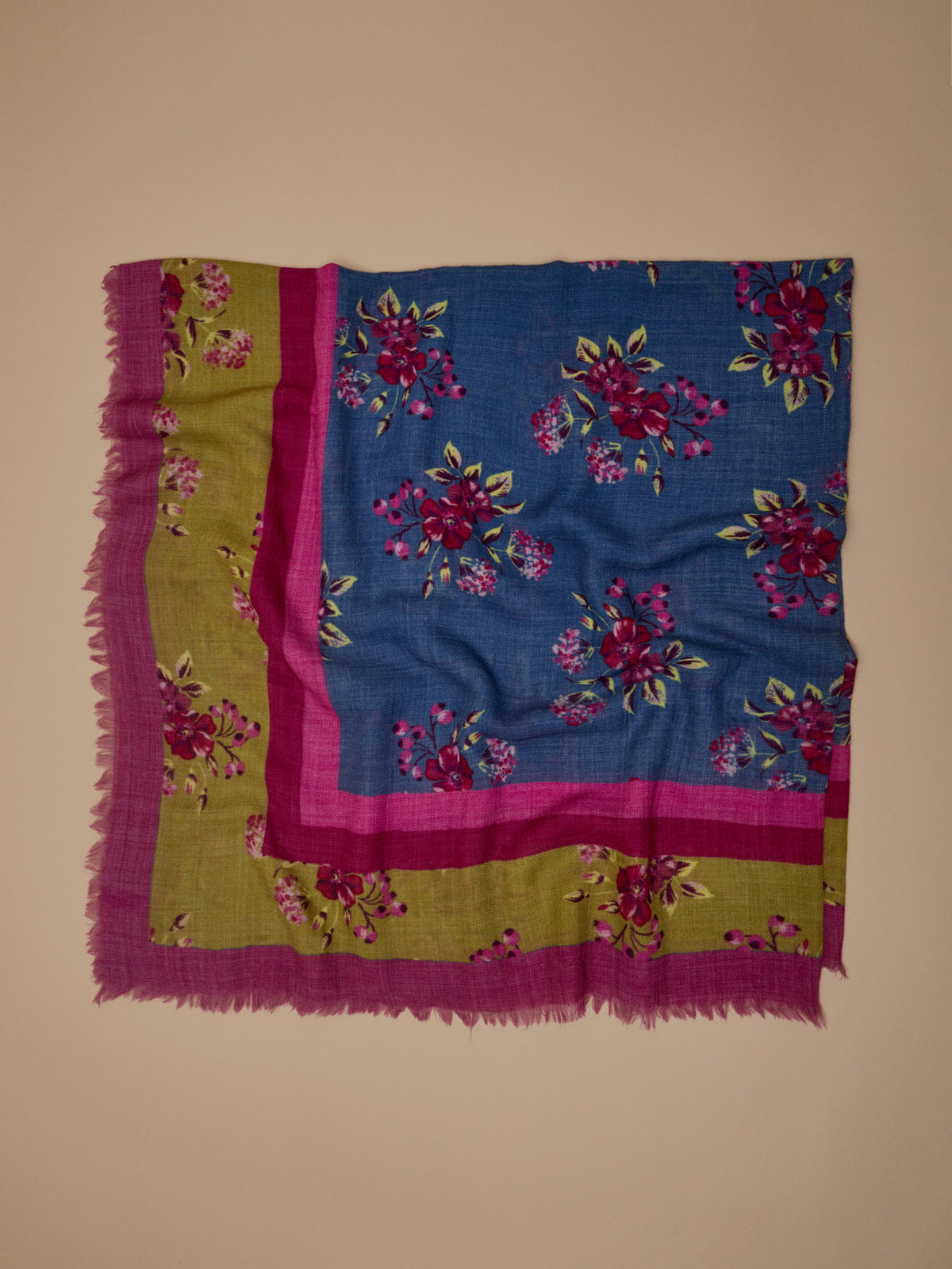 Foulard imprimé en laine femme