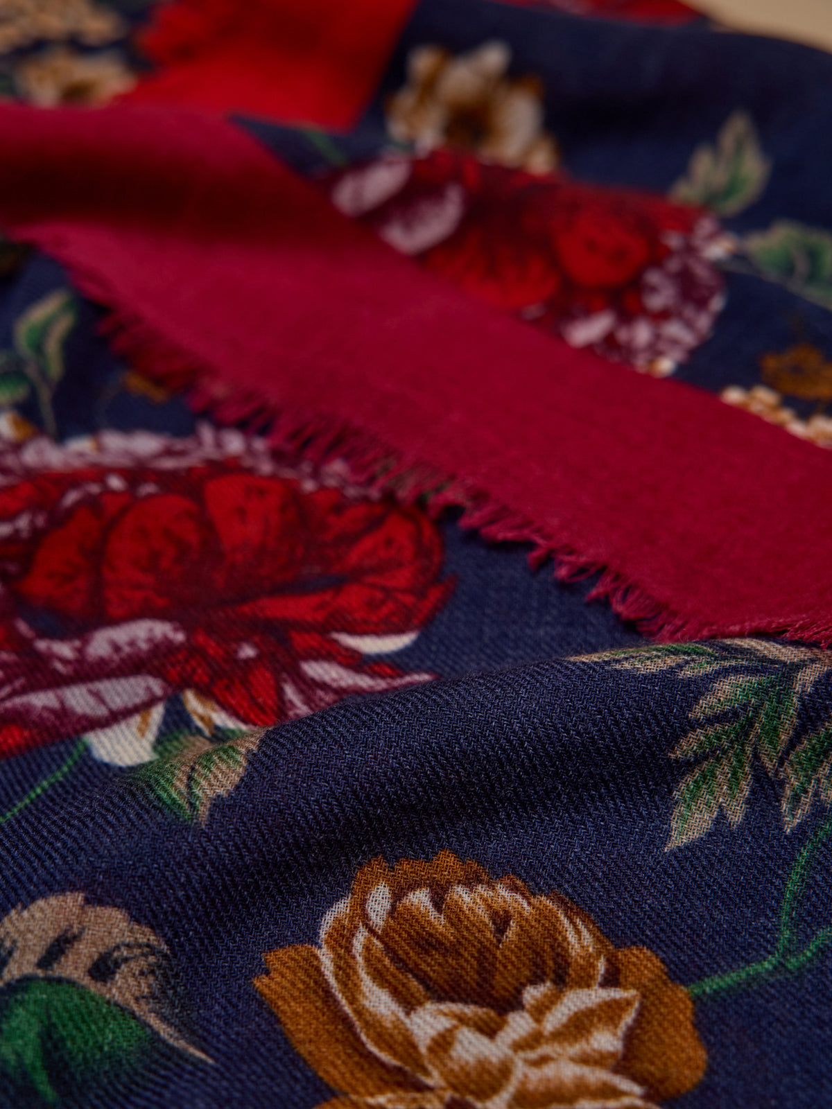 Foulard imprimé en laine femme