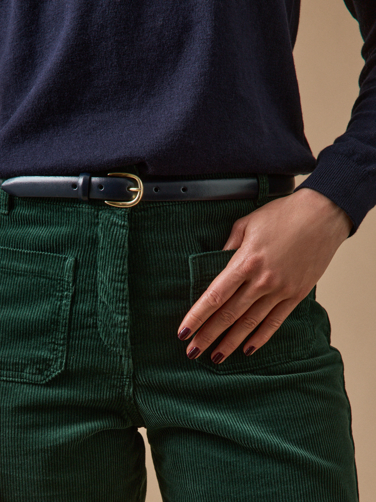Ceinture fine cuir femme