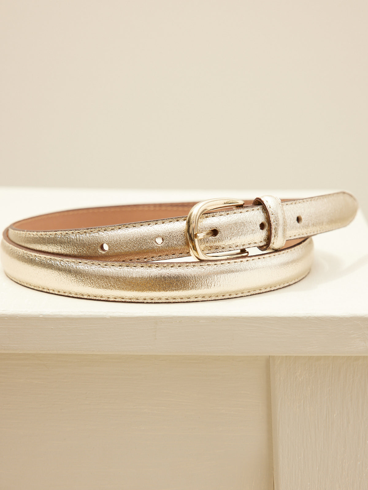 Ceinture fine cuir femme
