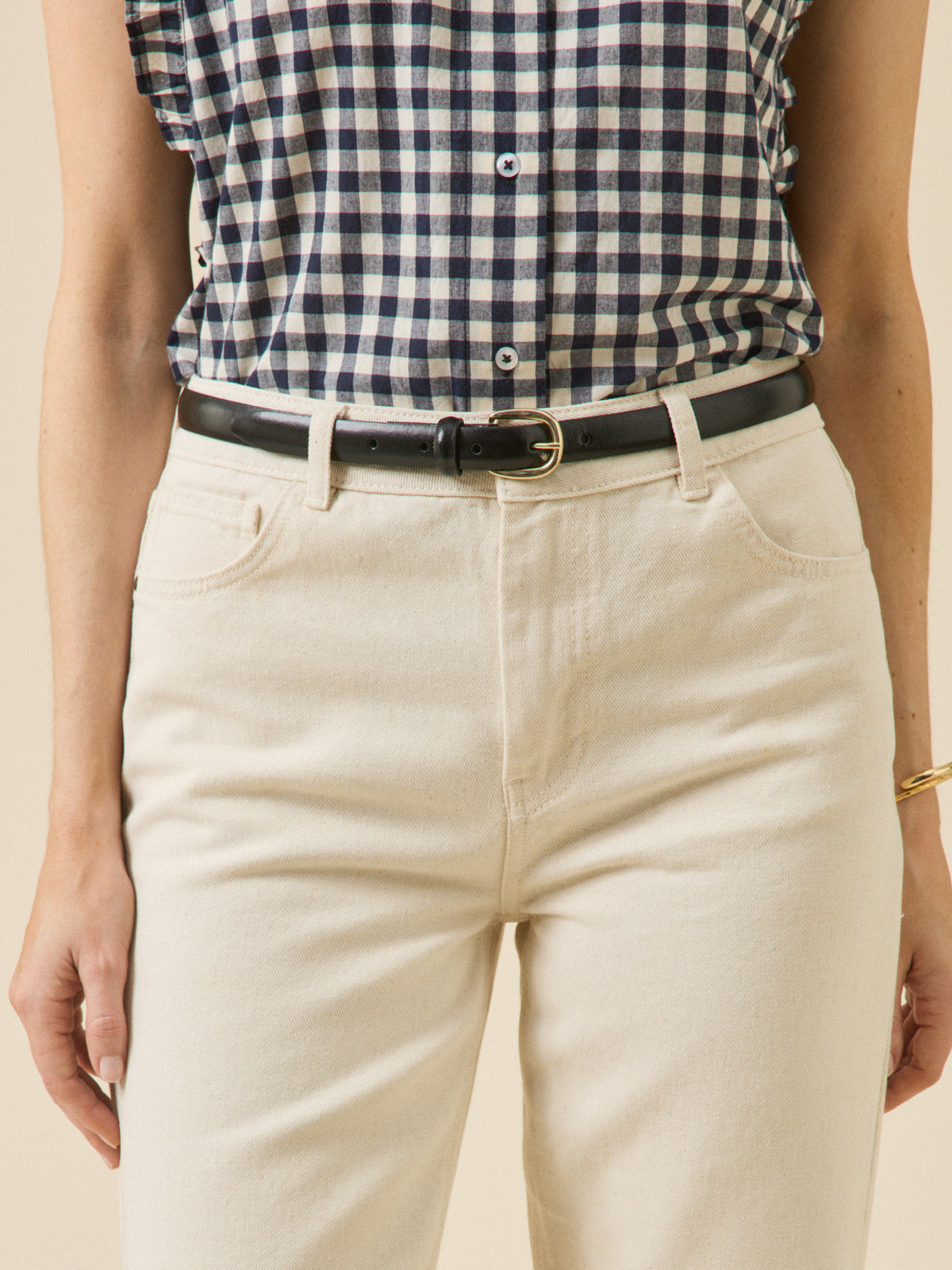 Ceinture fine cuir femme