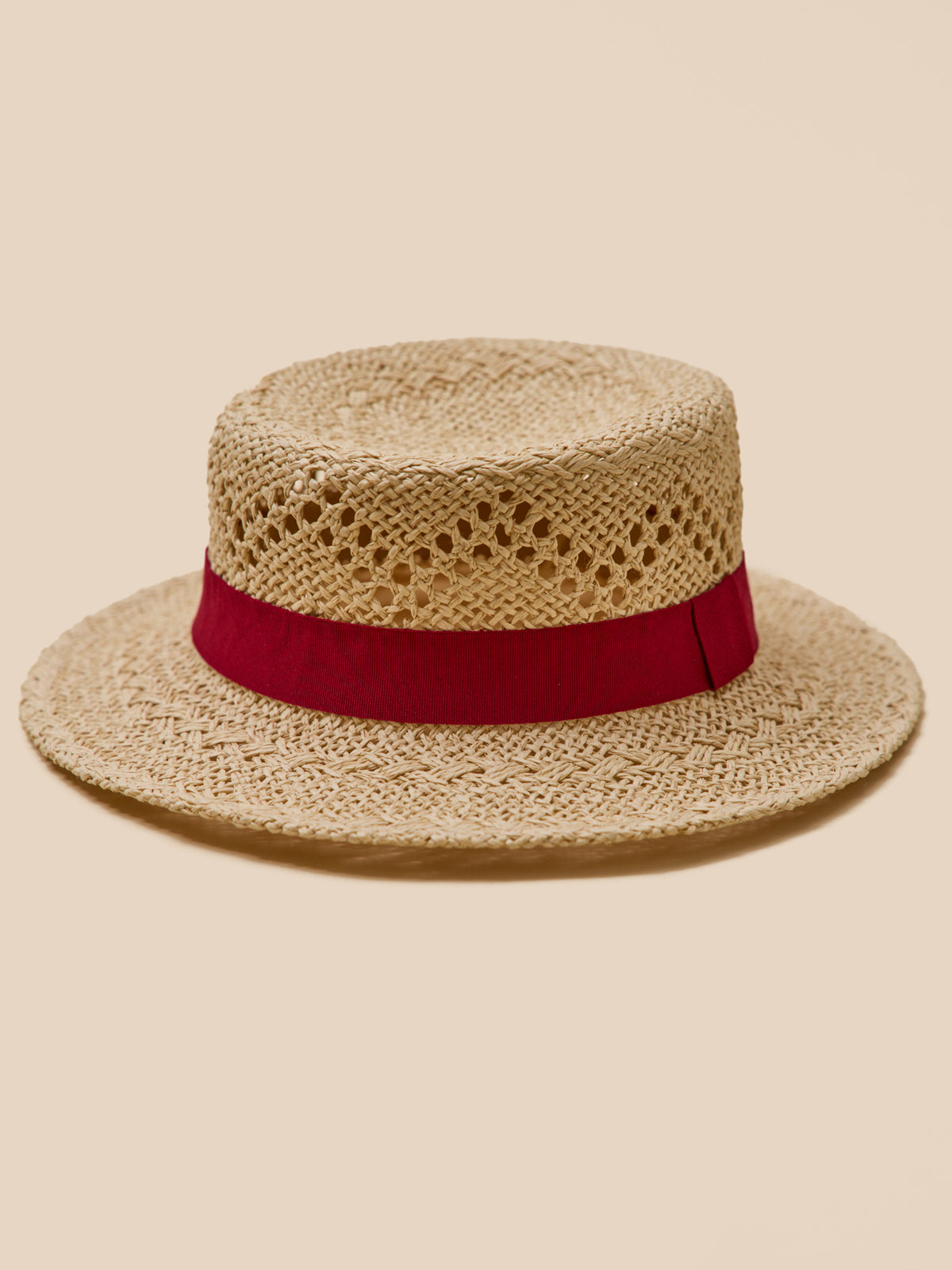 Chapeau de paille ajouré femme