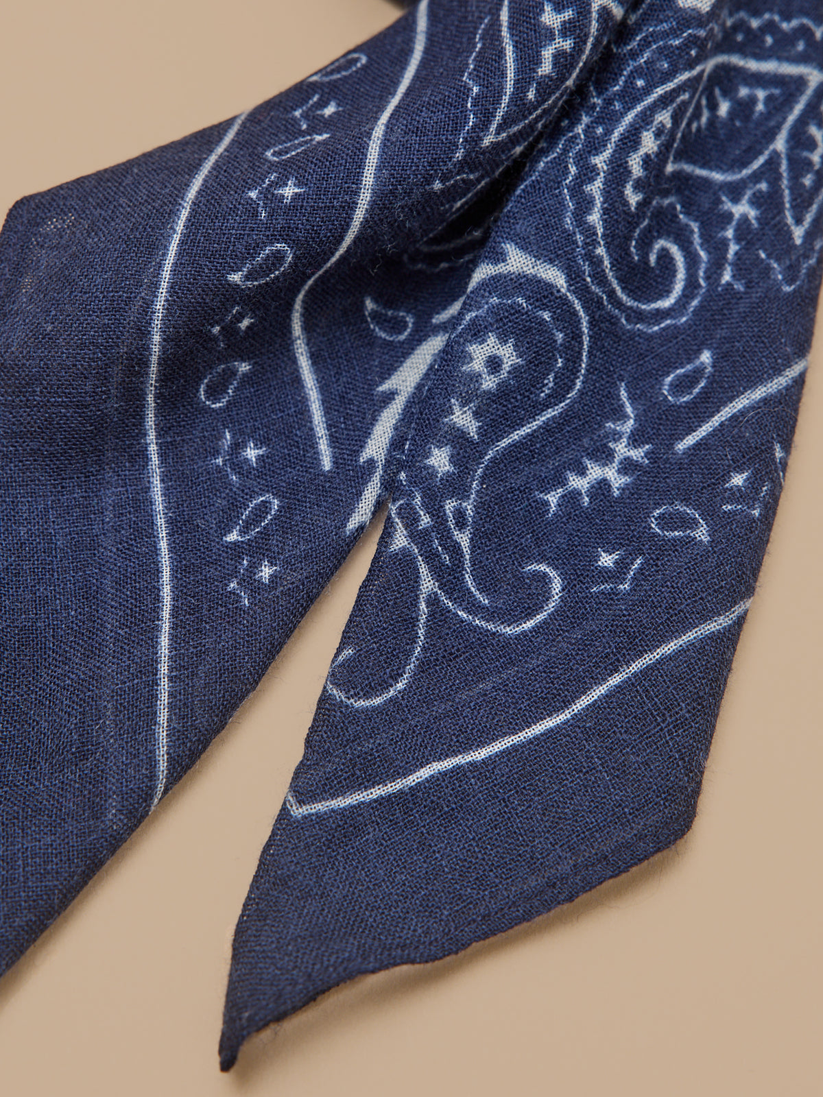 Bandana imprimé en laine unisexe