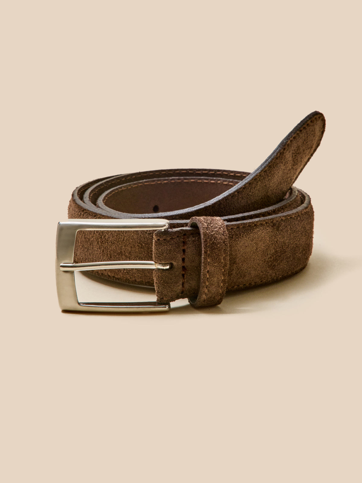 Ceinture cuir suédé homme
