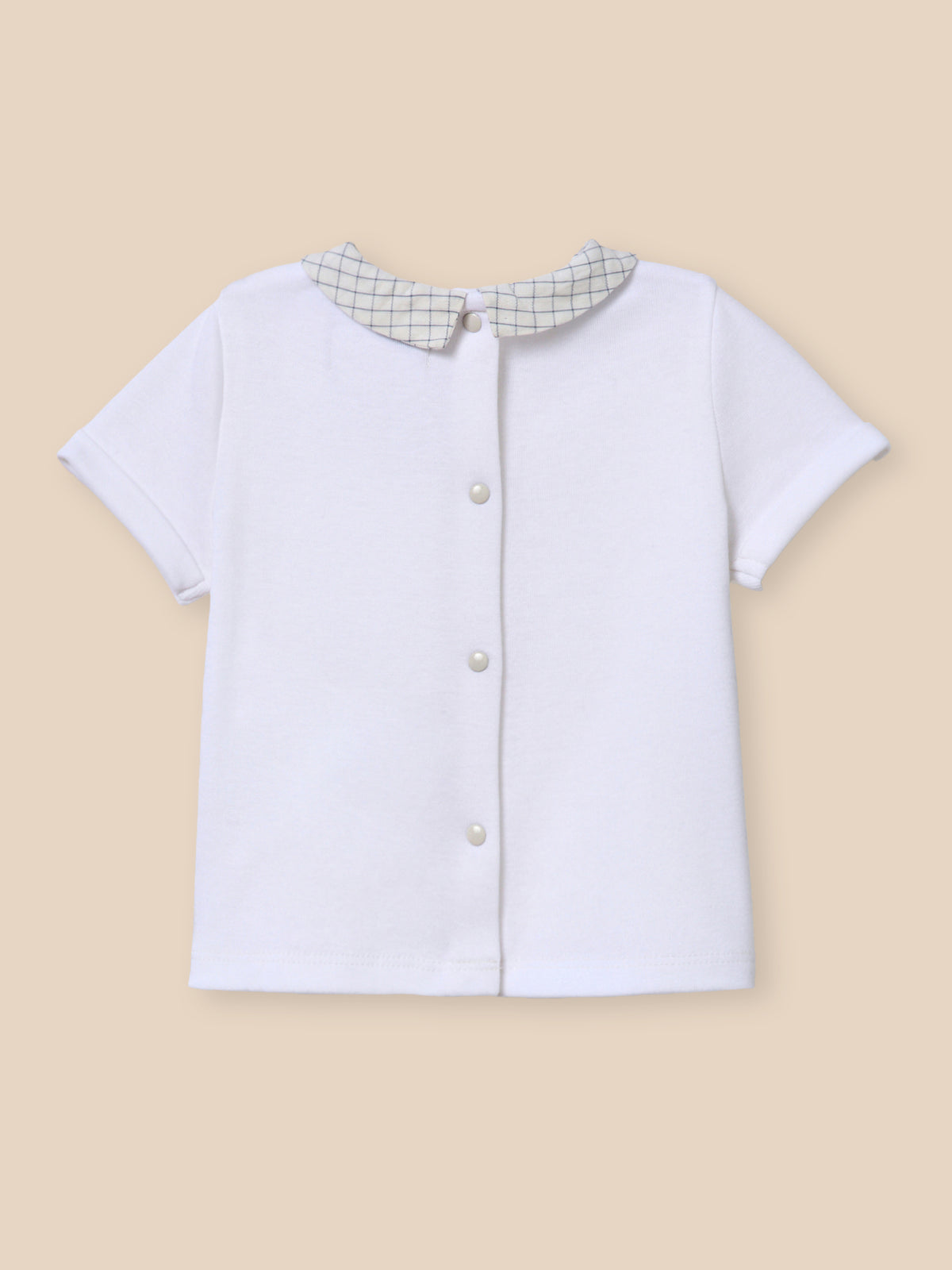 T-shirt col en seersucker Bébé - Coton biologique