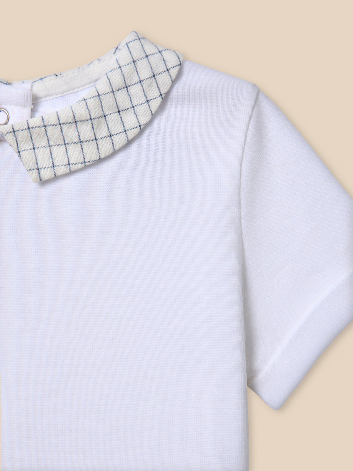 T-shirt col en seersucker Bébé - Coton biologique