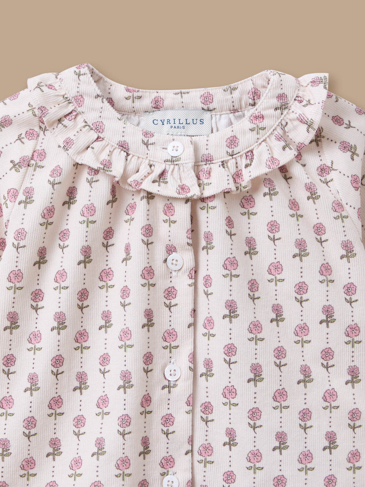 Blouse imprimée col volanté Bébé