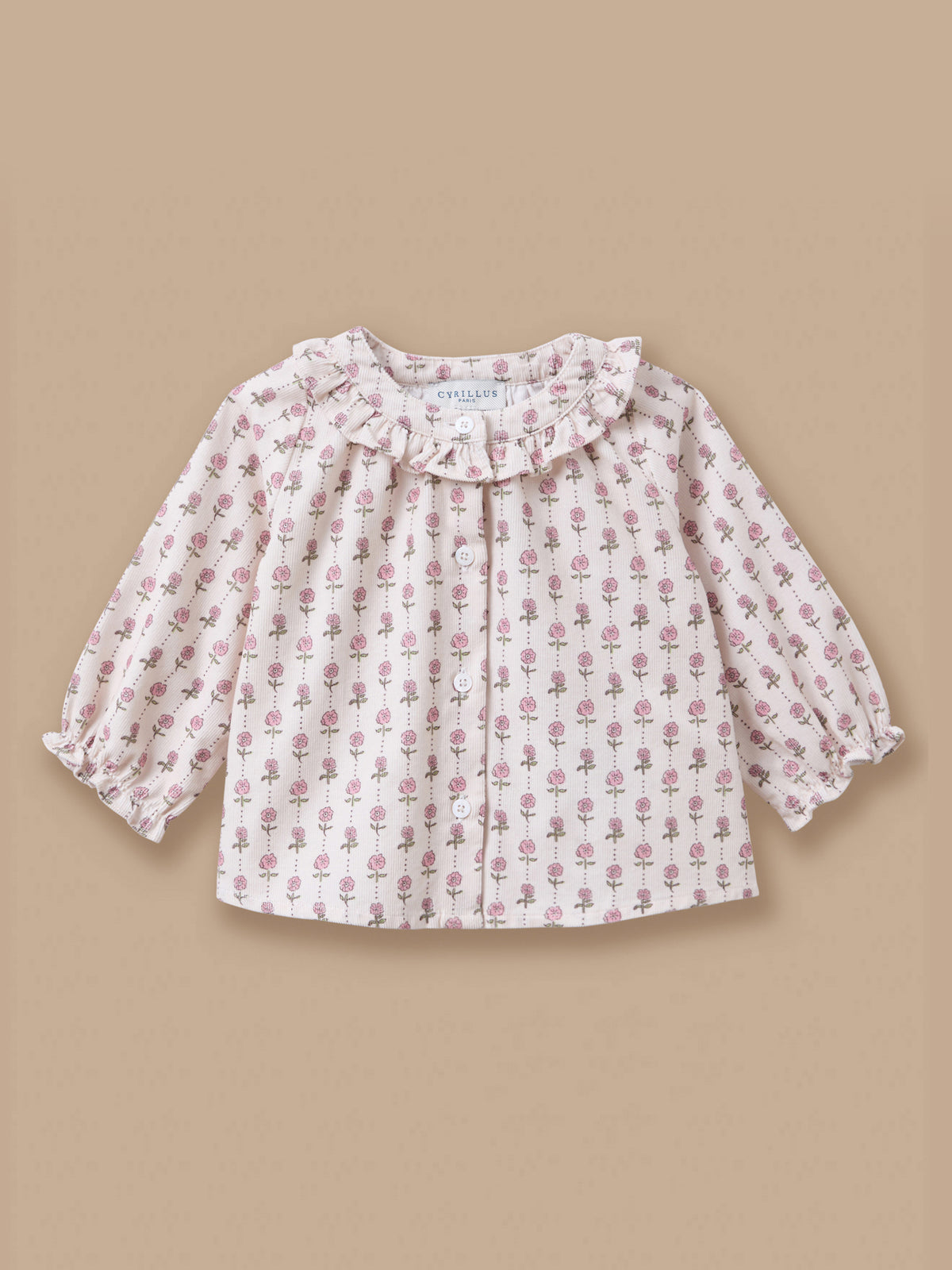 Blouse imprimée col volanté Bébé