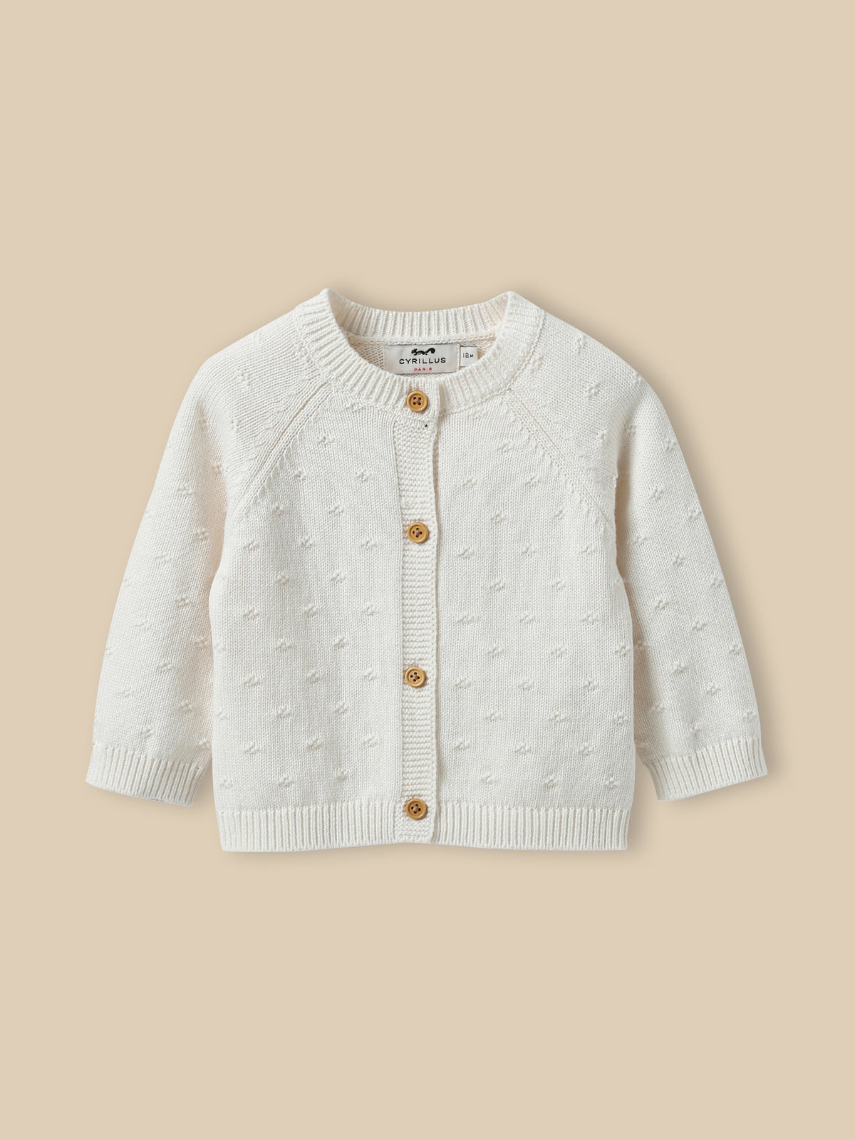 Cardigan maille ajourée bébé - Coton biologique