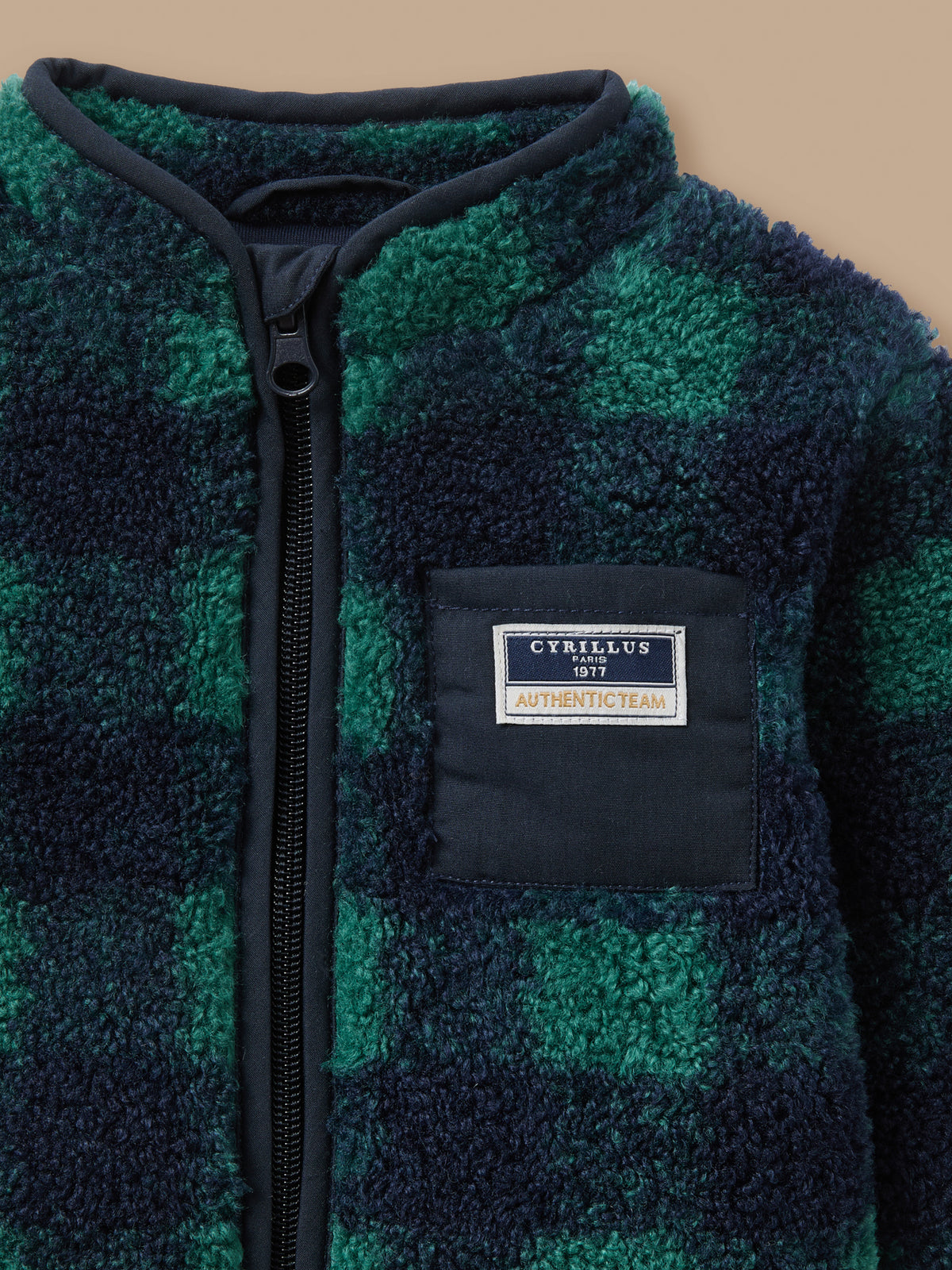 Gilet carreaux en sherpa Bébé