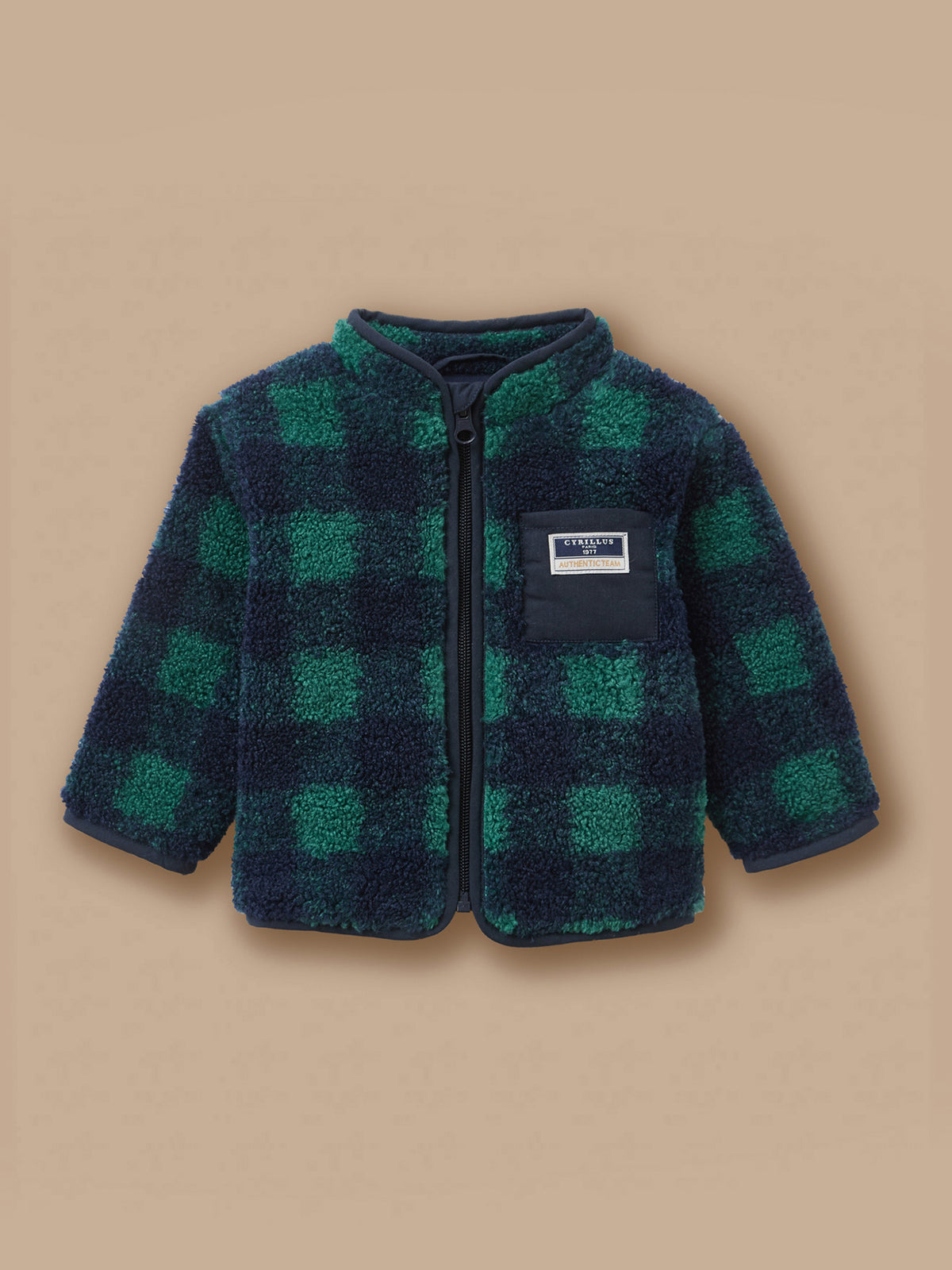 Gilet carreaux en sherpa Bébé