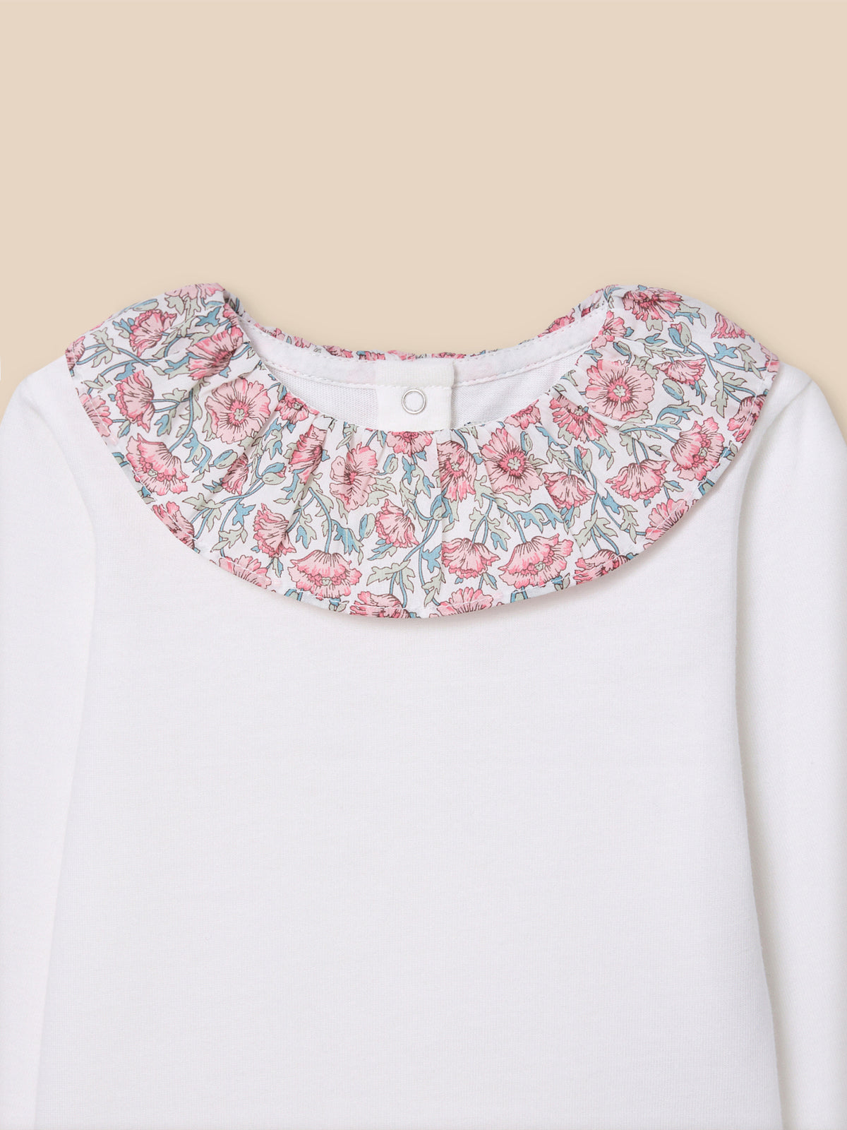 T-shirt col en tissu Liberty Bébé - Coton biologique