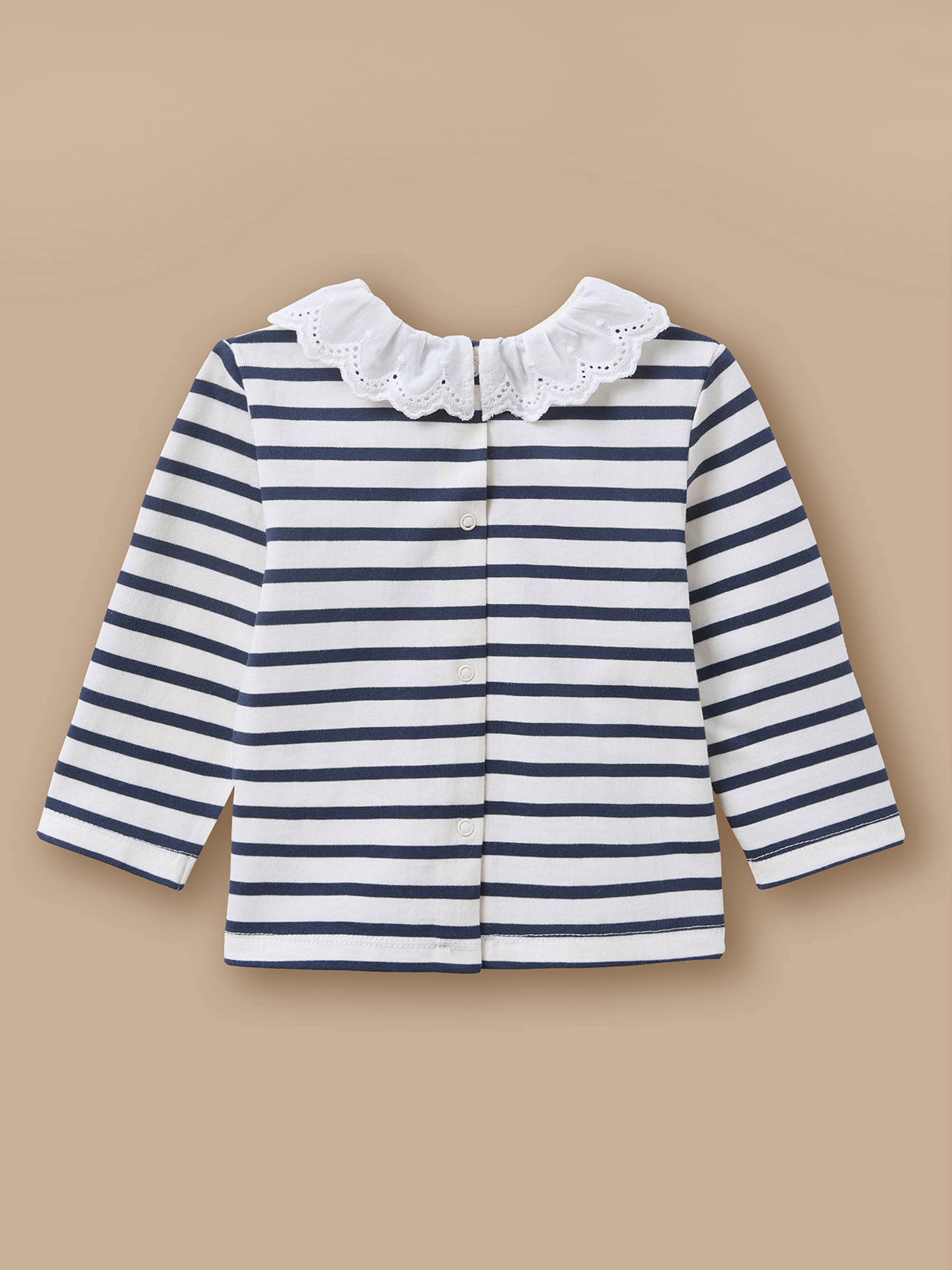 T-shirt marinière broderie anglaise Bébé