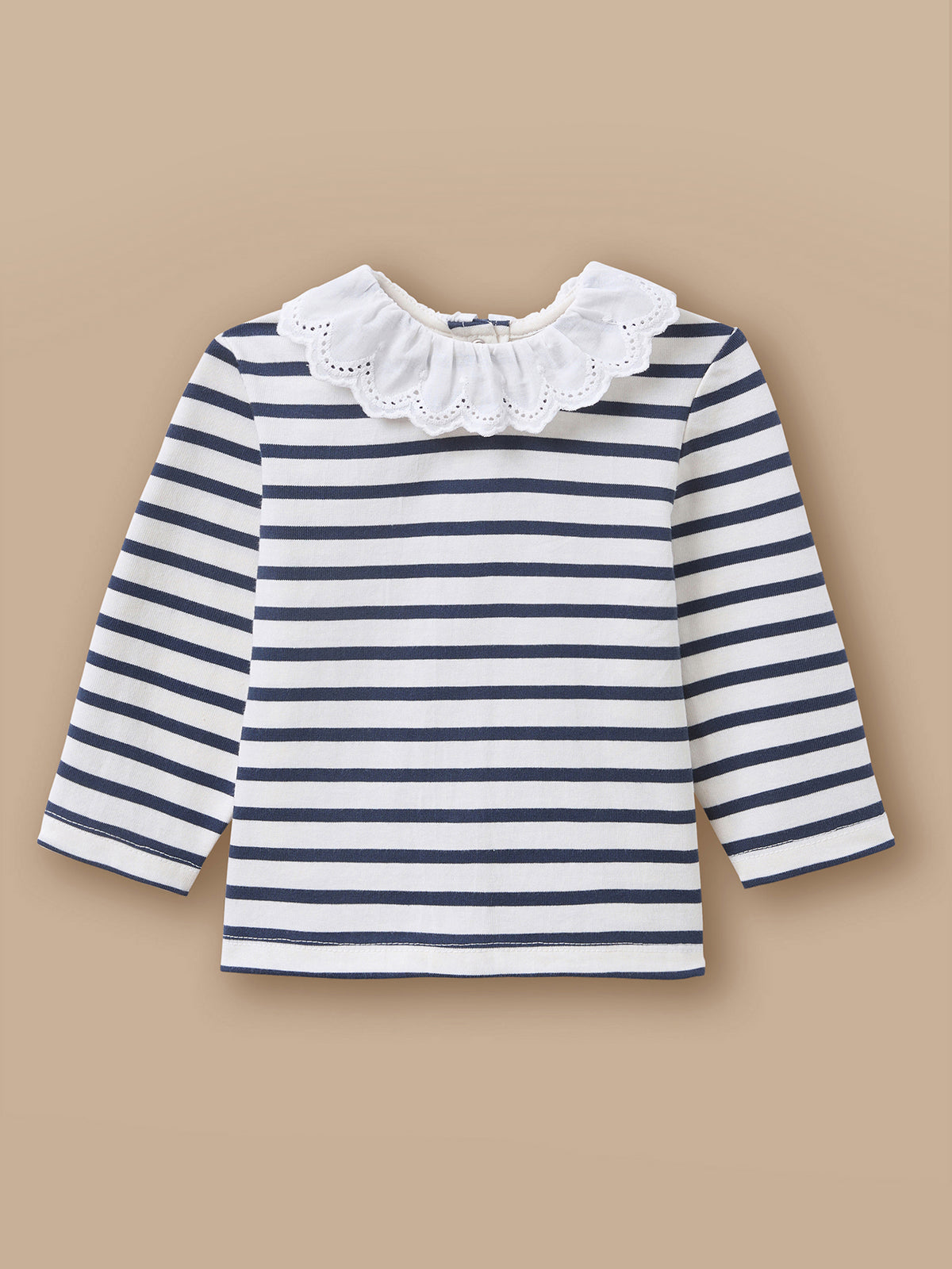 T-shirt marinière broderie anglaise Bébé