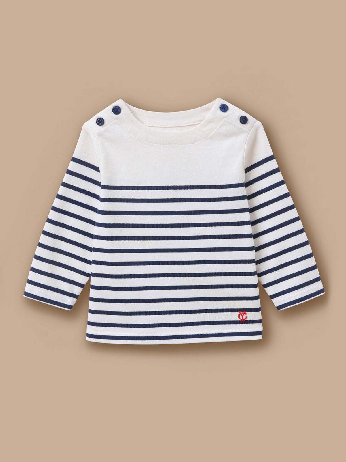 T-shirt marinière boutonné Bébé