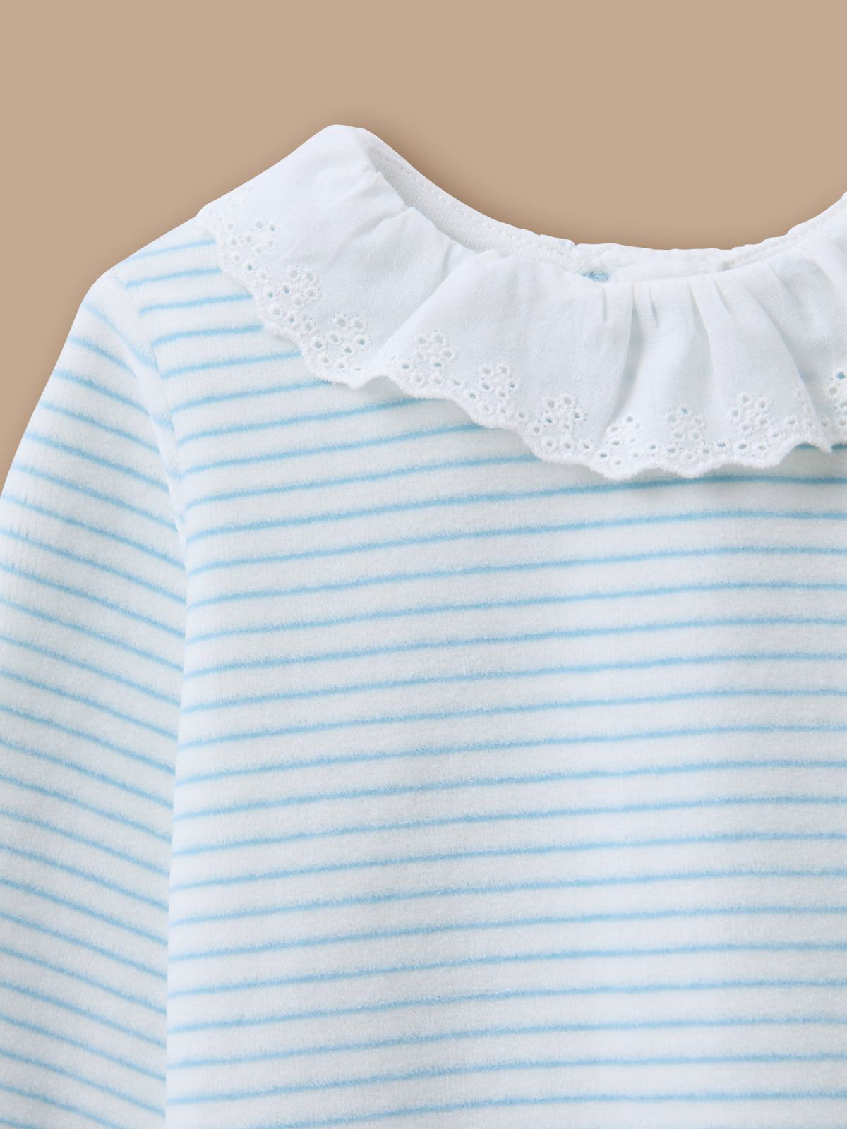 Pyjama rayé en velours Bébé