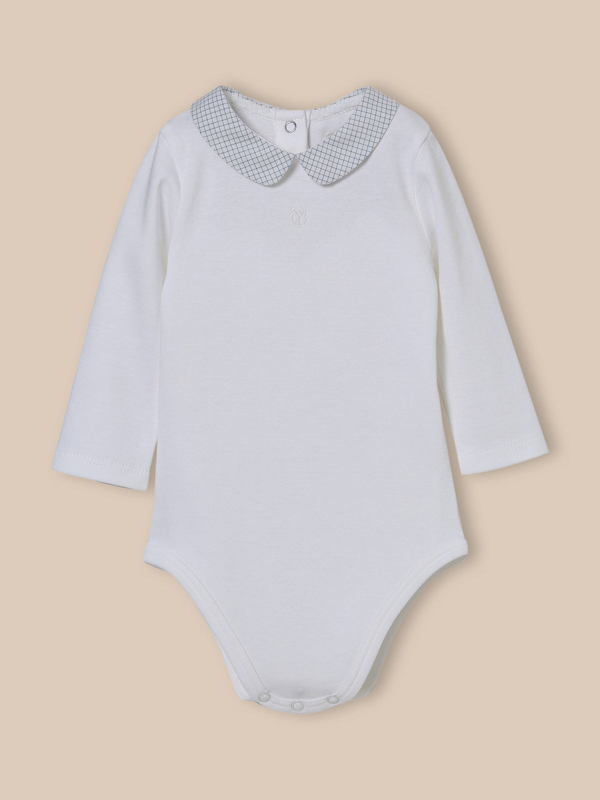Body Bébé col à carreaux - Coton biologique