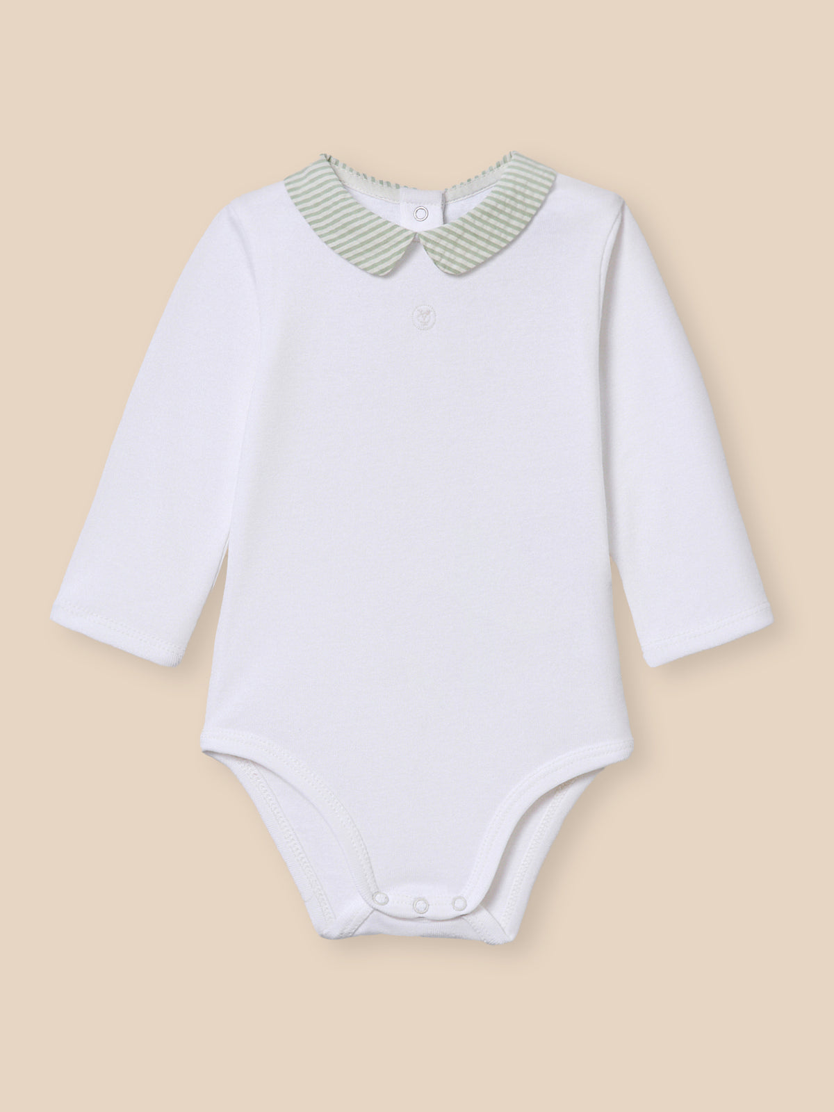 Body Bébé col à carreaux - Coton biologique