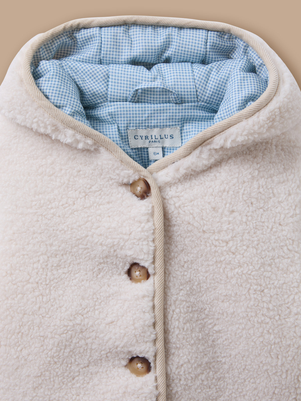 Veste burnous en sherpa Bébé