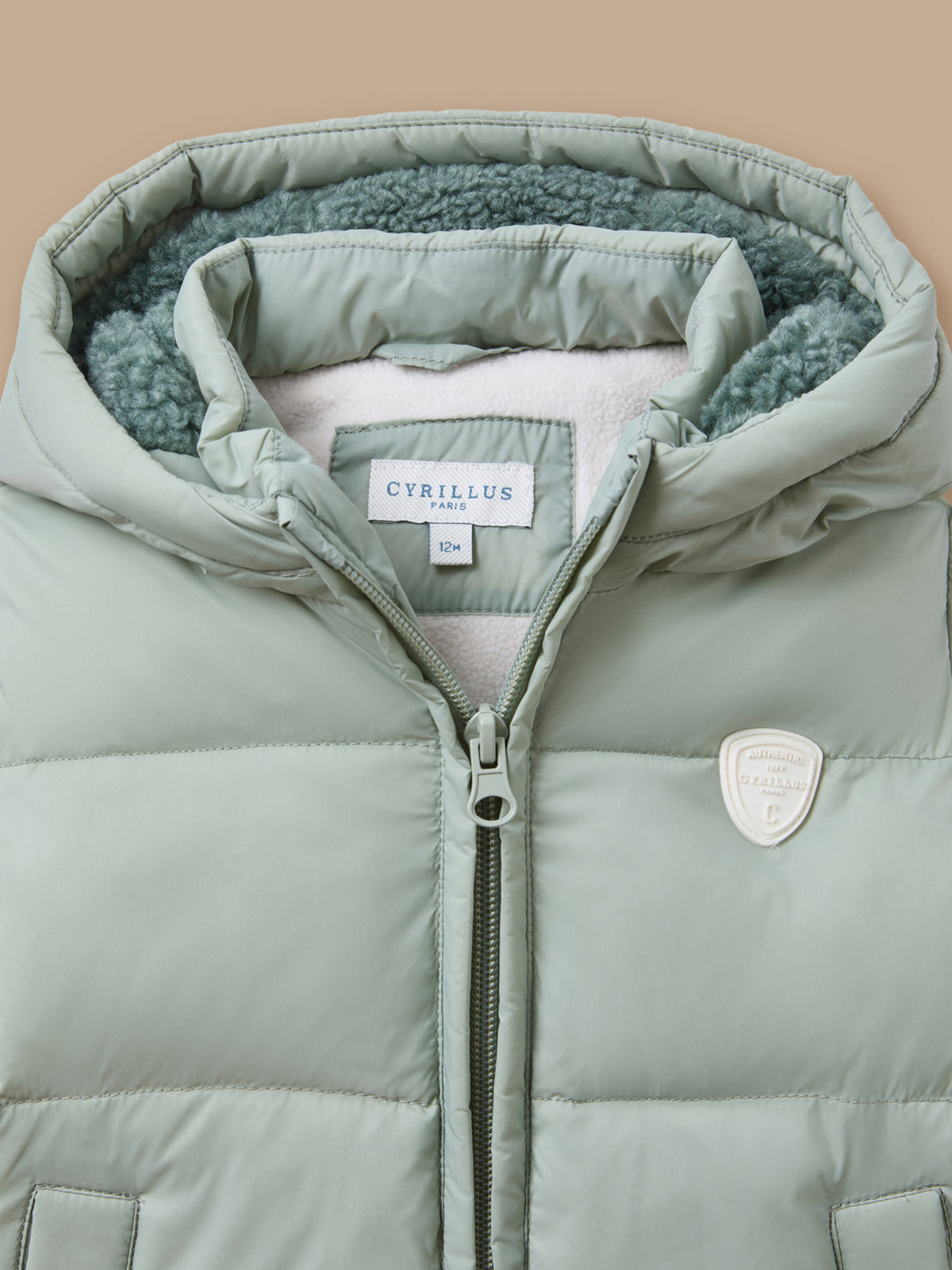 Doudoune unie doublée sherpa Bébé