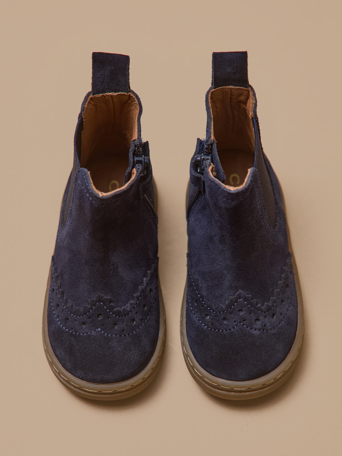 Boots chelsea bout fleuri cuir bébé