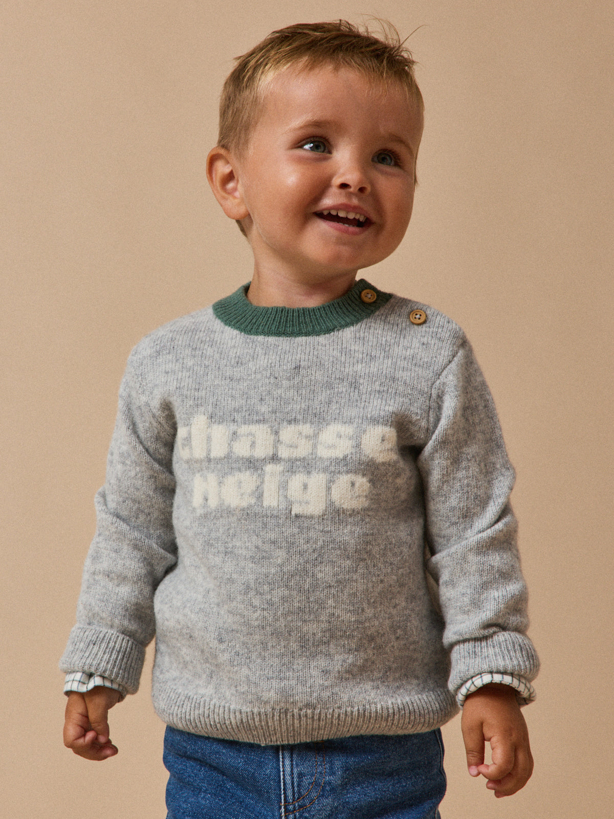 Pull ours Bébé en laine