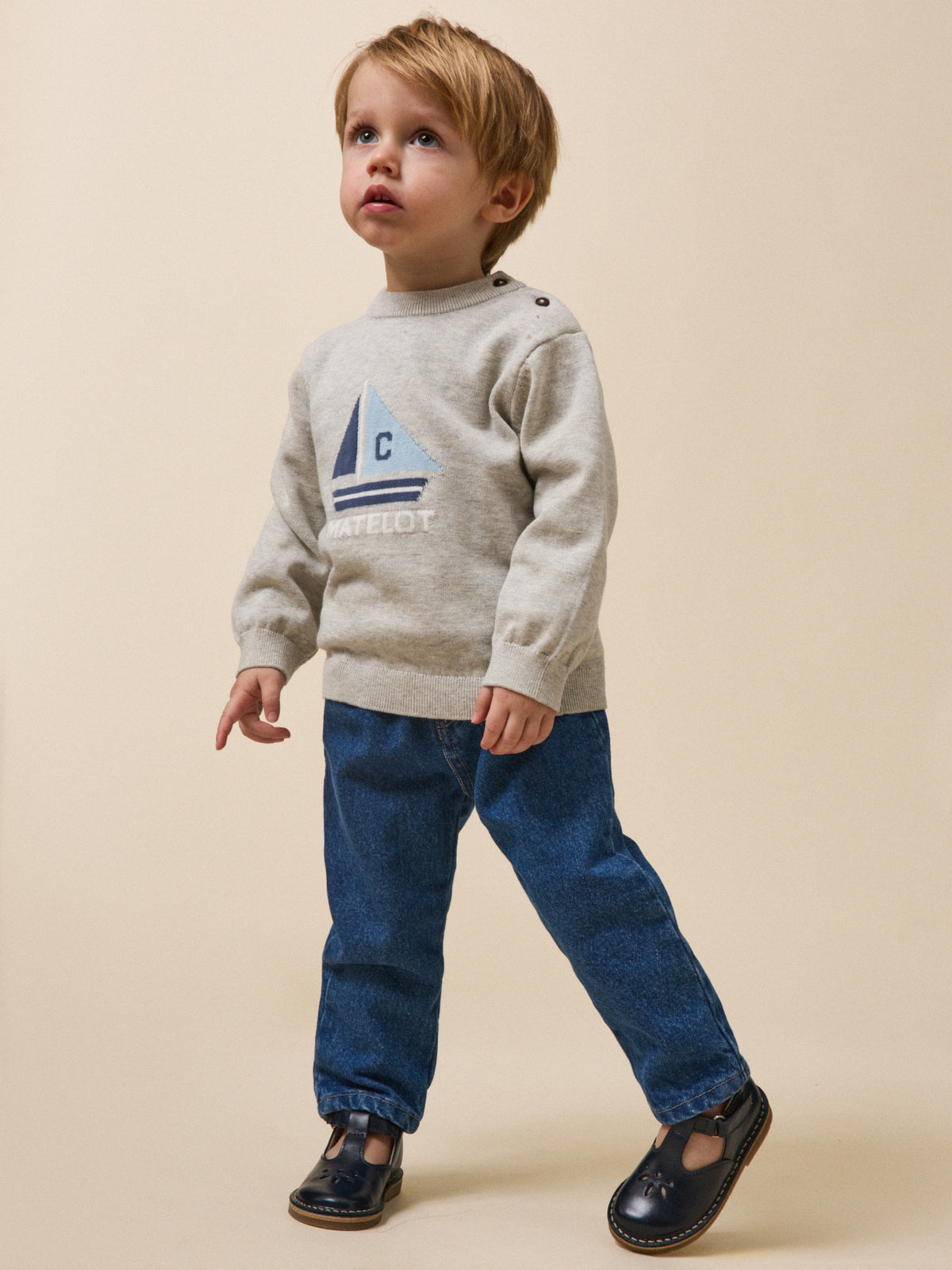 Pull Bébé en coton biologie et laine