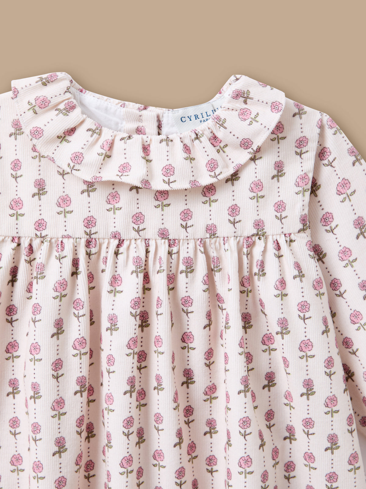 Robe imprimée en velours Bébé