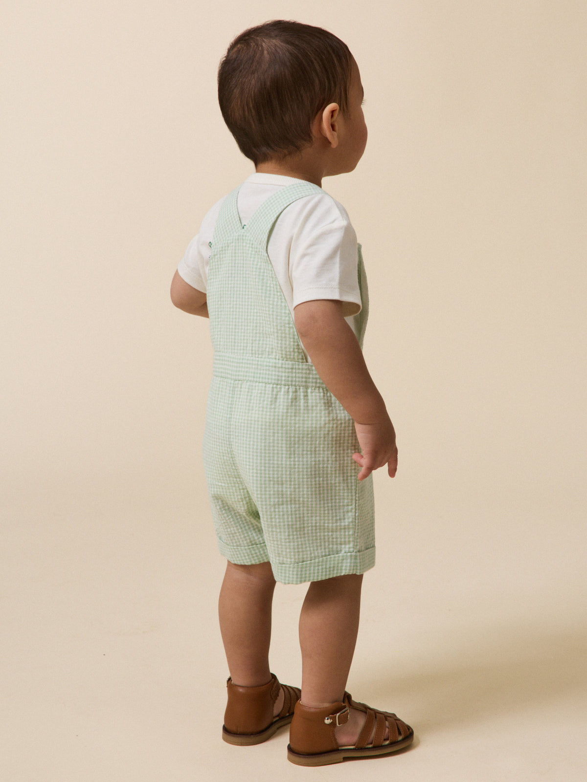 Salopette courte vichy Bébé