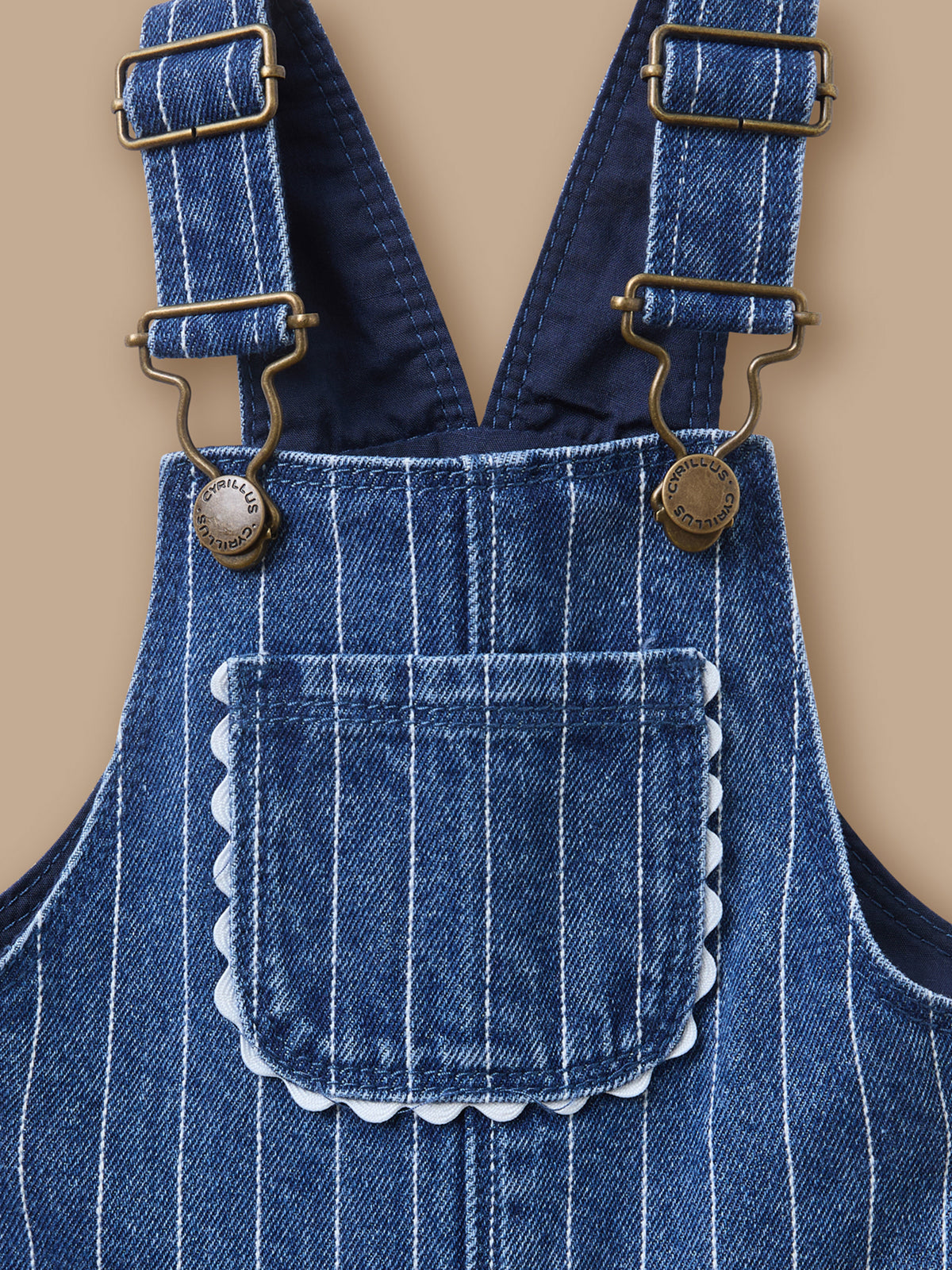 Salopette rayée en denim Bébé