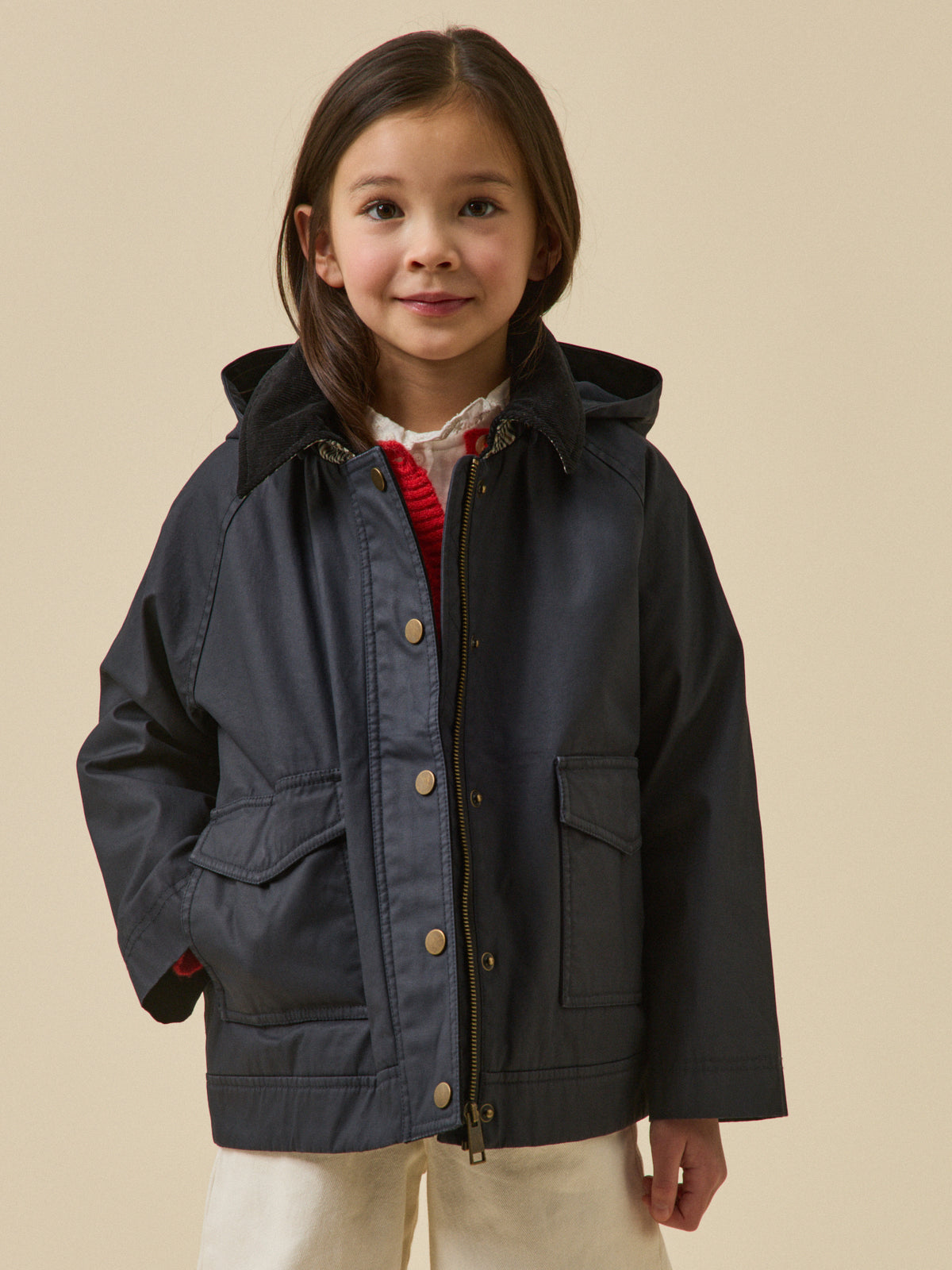Veste en coton enduit