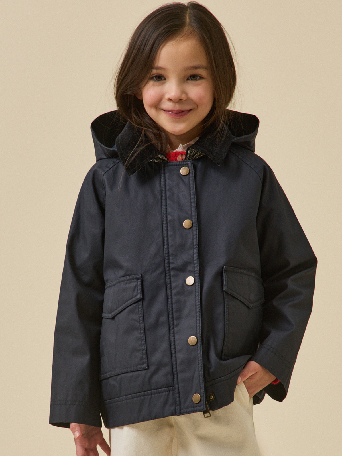 Veste en coton enduit