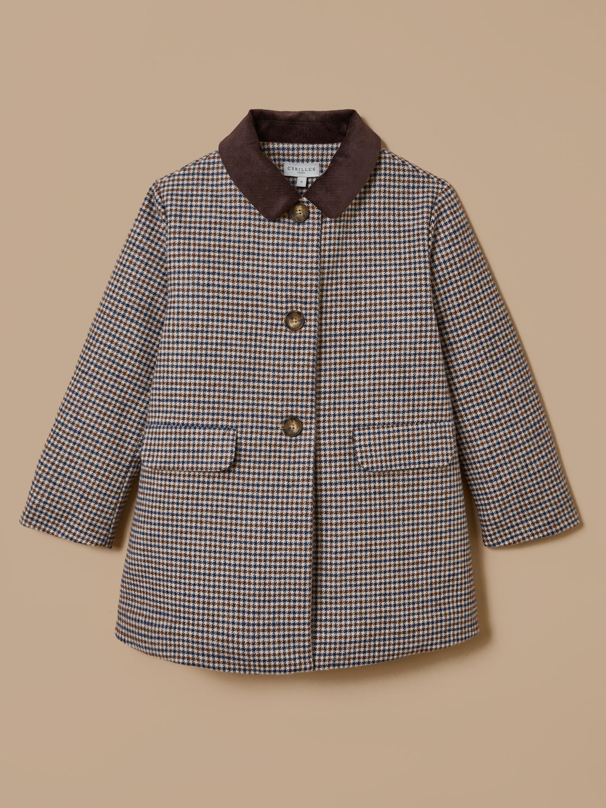 Manteau pied de poule Fille