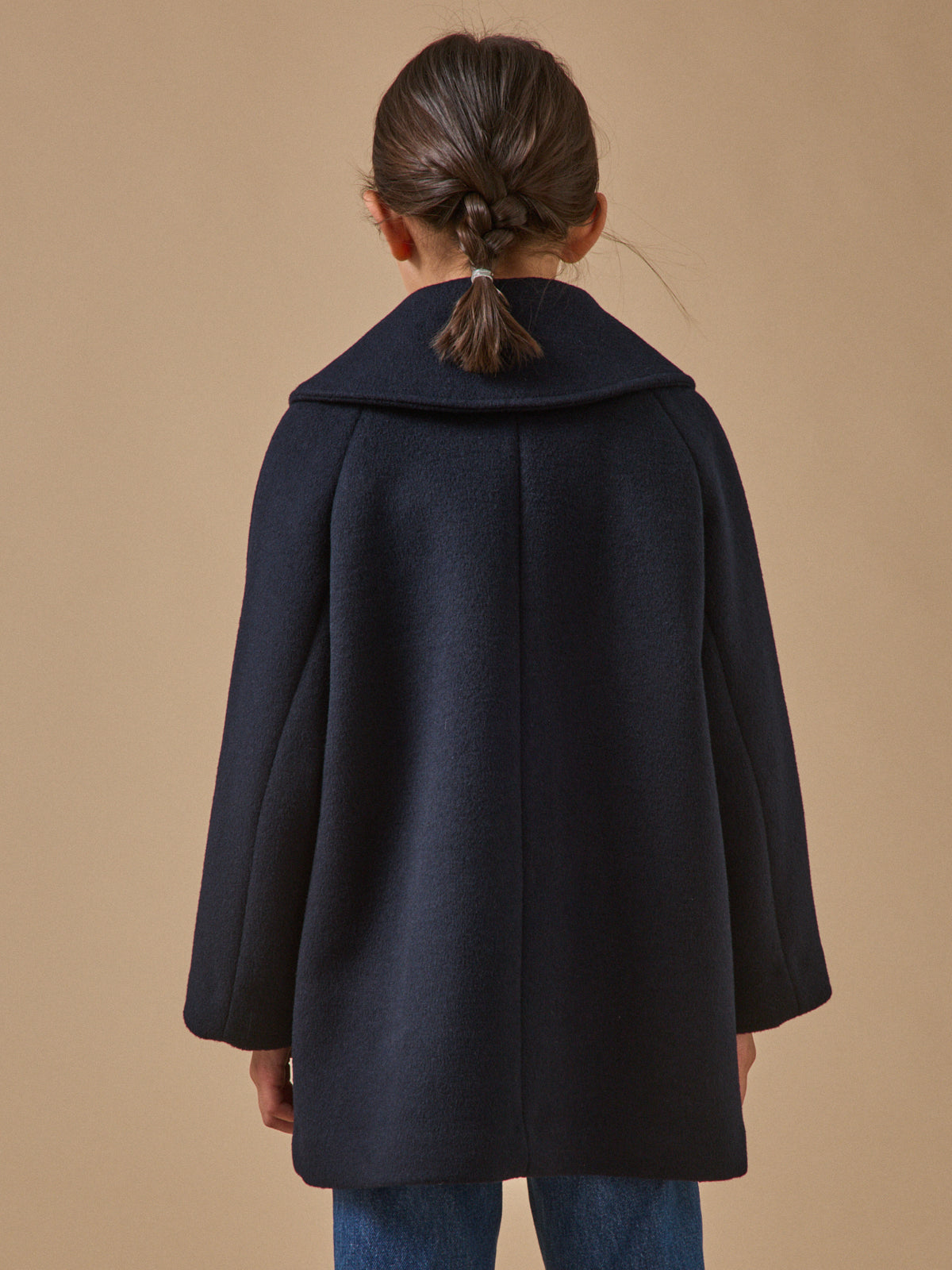 Manteau laine grand col Fille