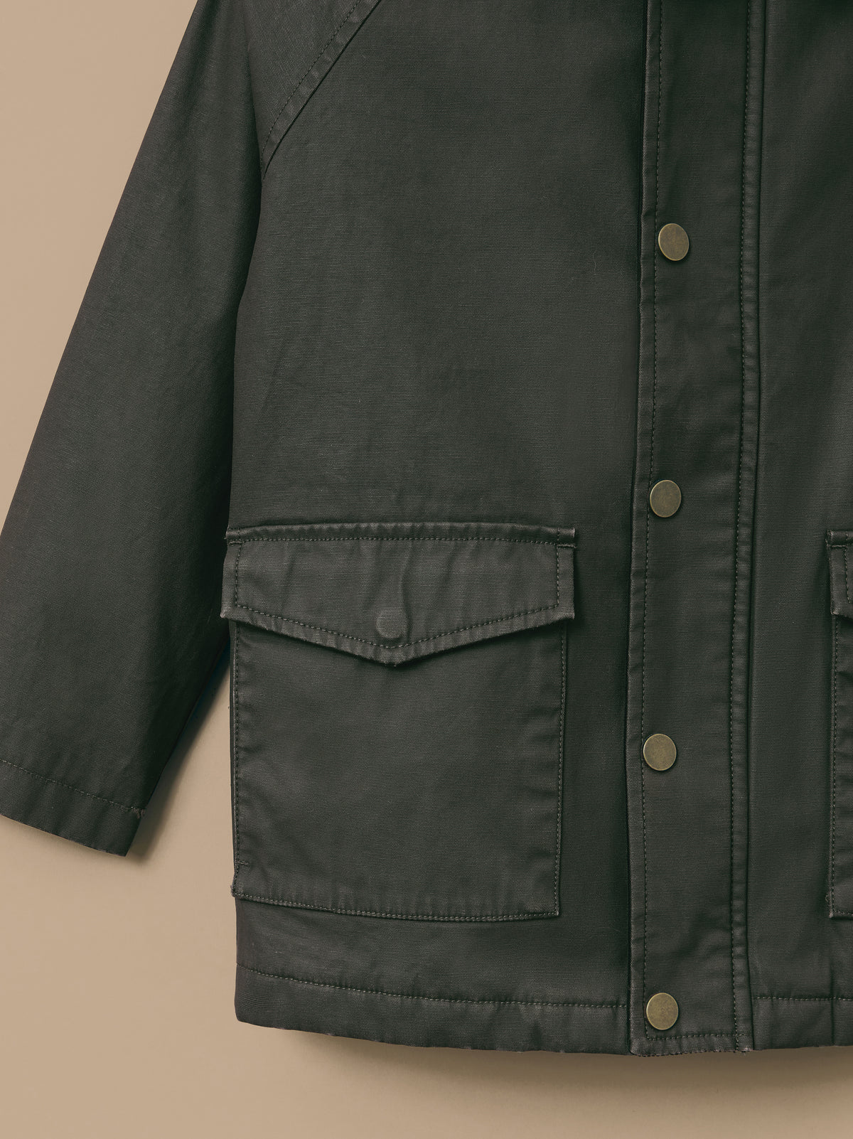 Veste héritage fille en coton enduit