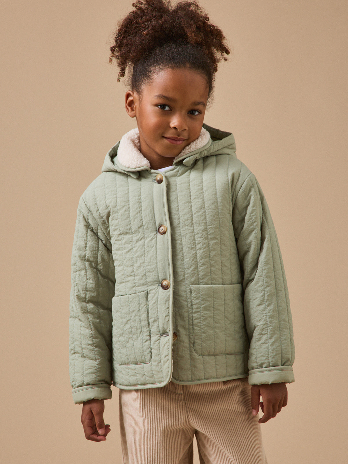 Veste matelassée col sherpa Fille