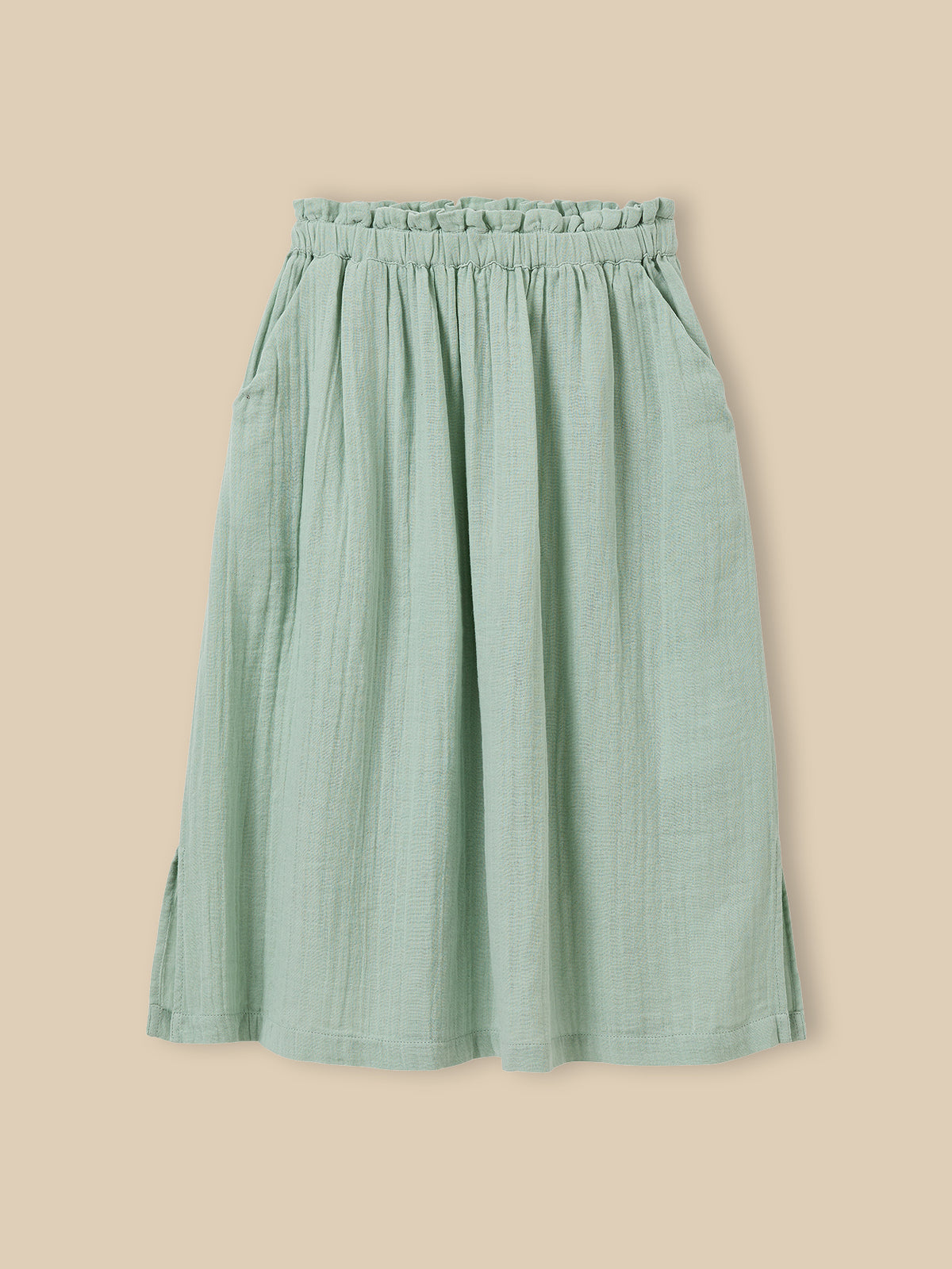 Jupe longue Fille en gaze de coton biologique