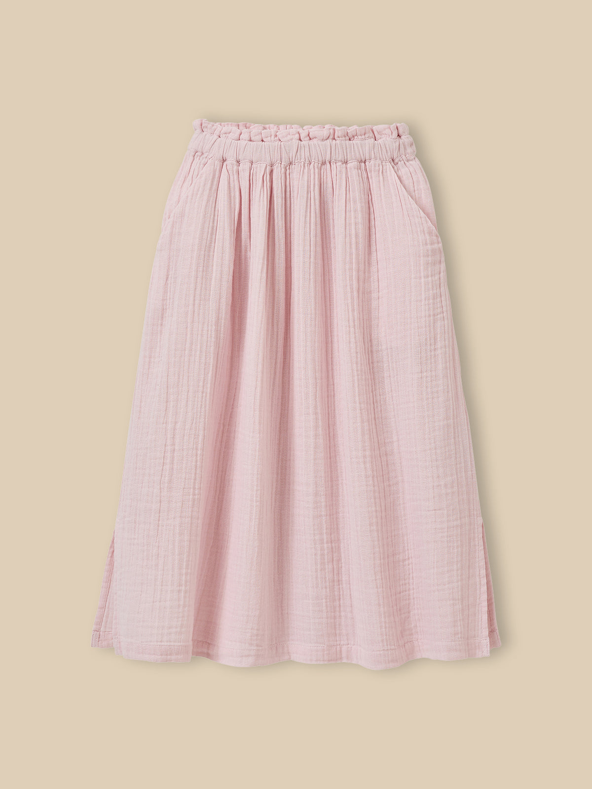 Jupe longue Fille en gaze de coton biologique