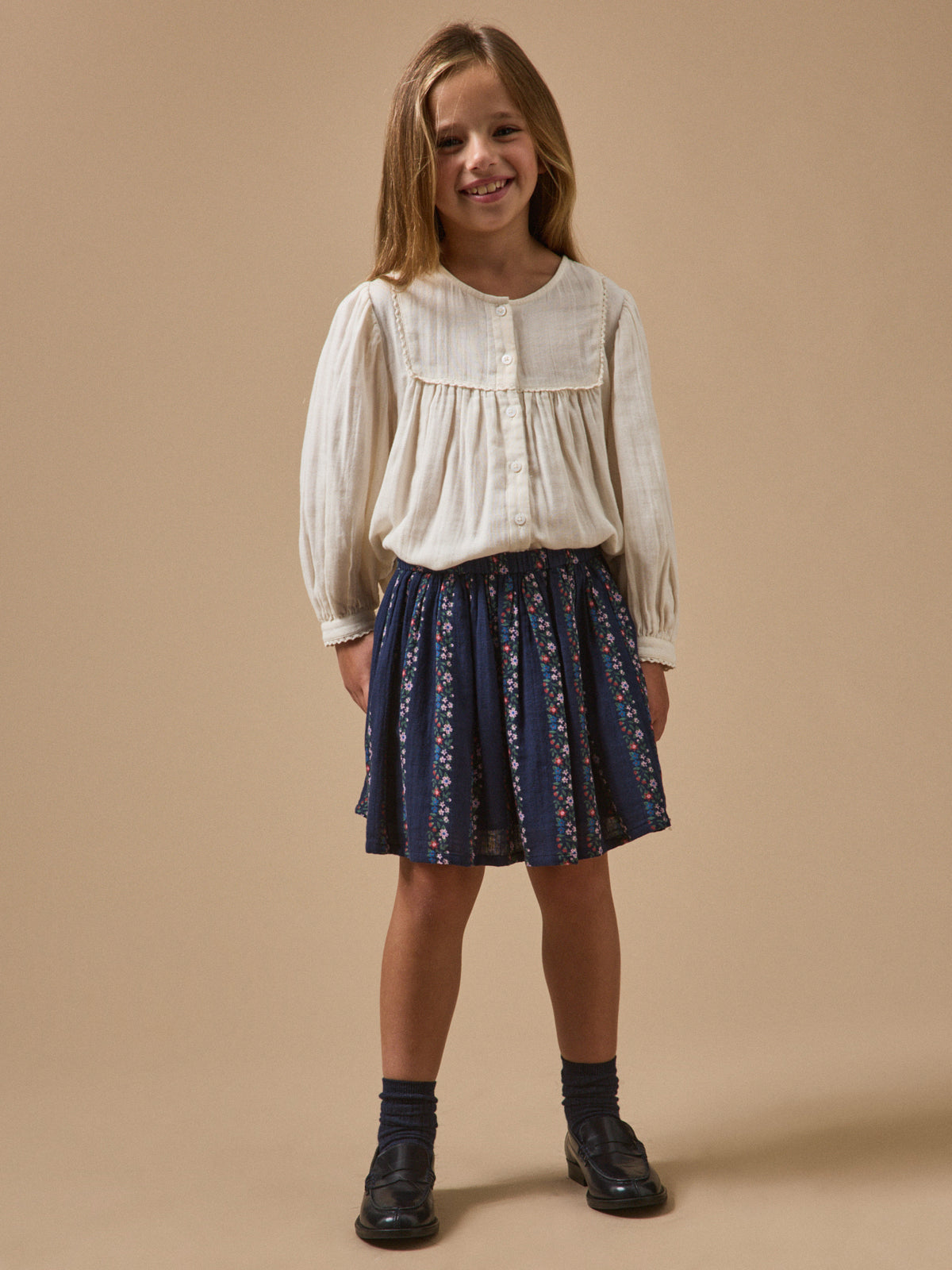 Jupe gaze de coton Fille