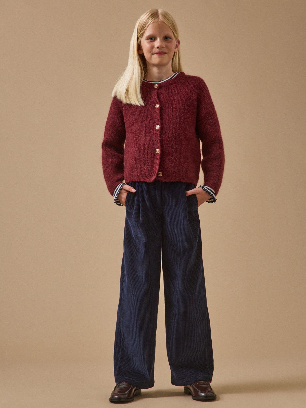 Pantalon large en velours Fille