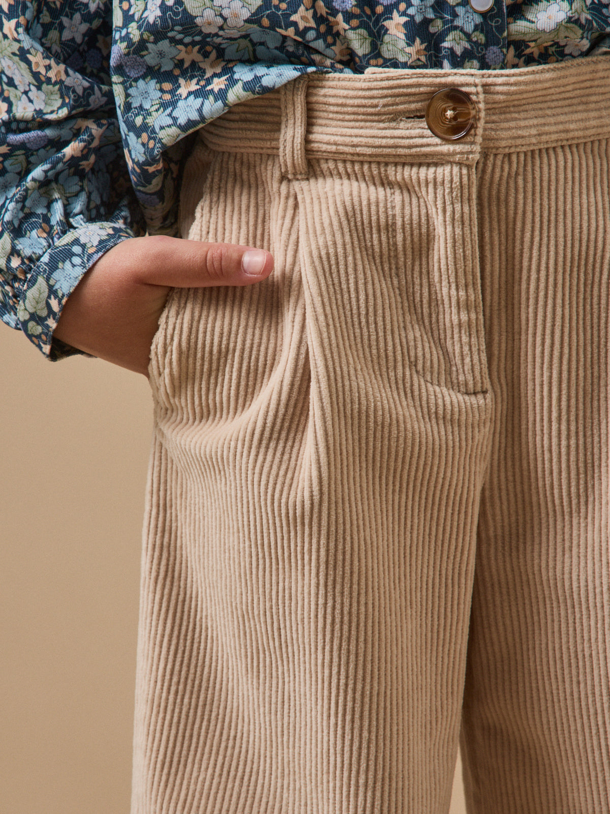 Pantalon large en velours Fille