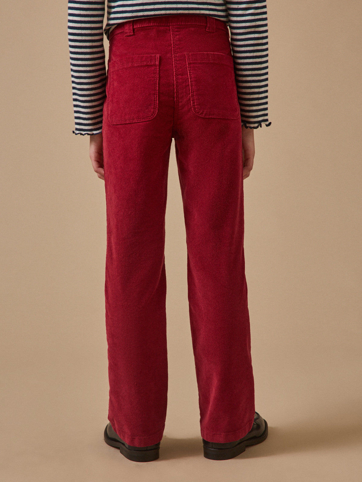 Pantalon flare Fille en velours