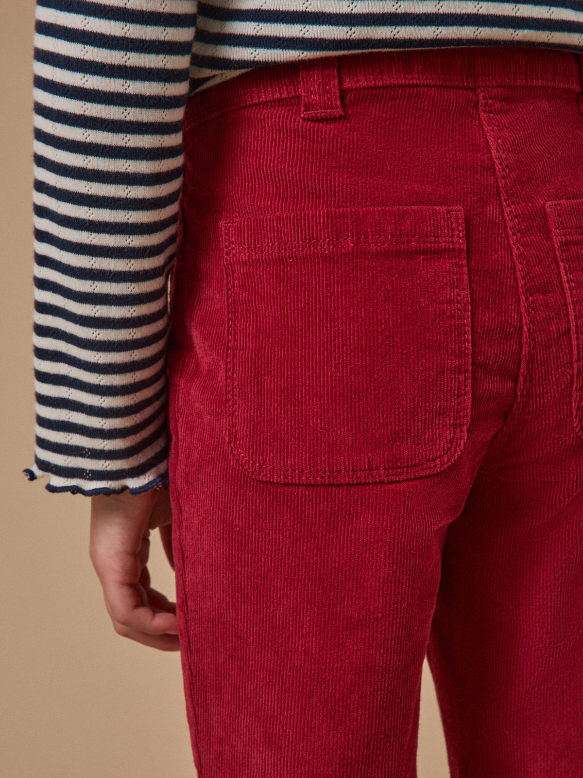 Pantalon flare Fille en velours