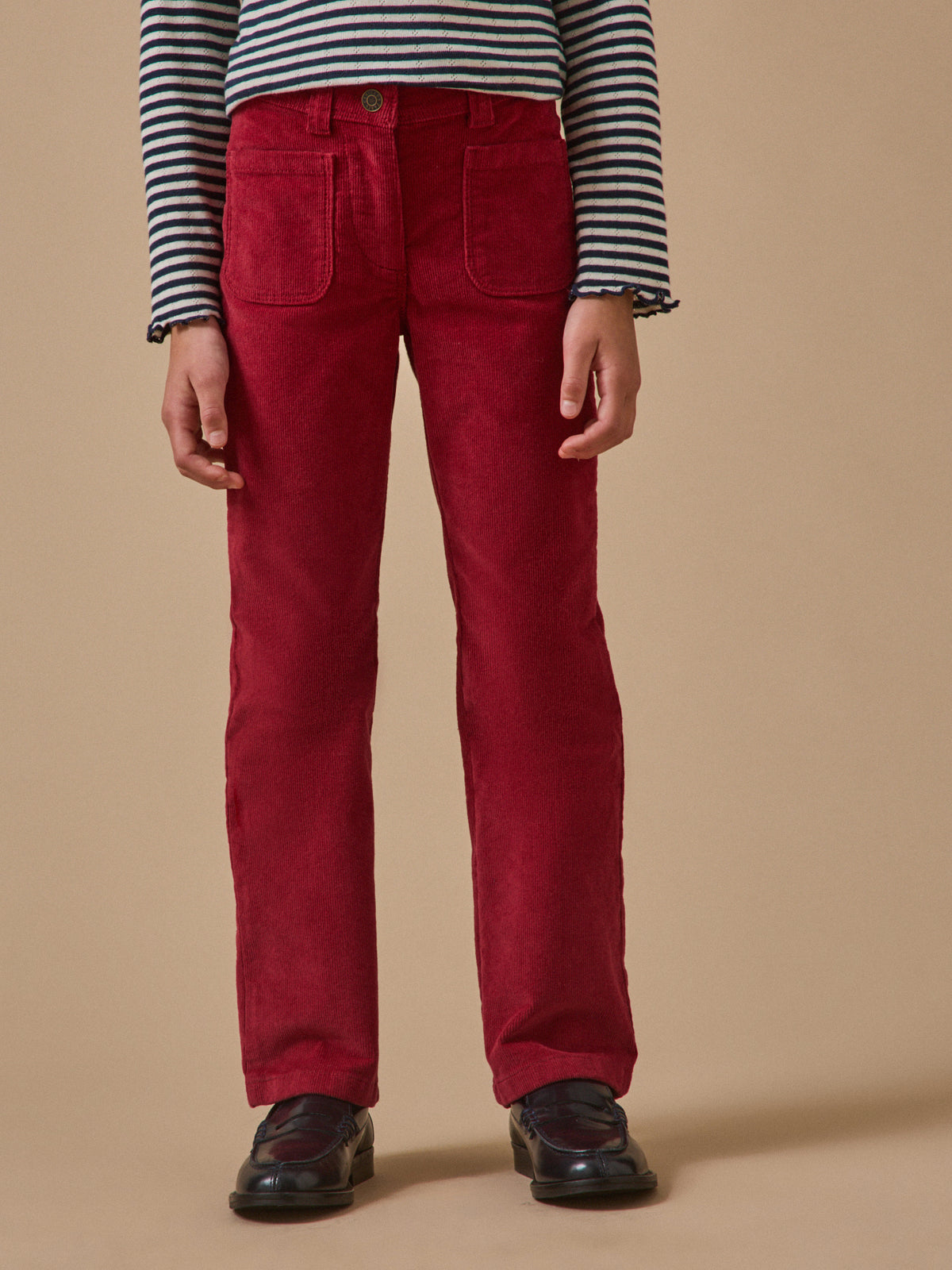 Pantalon flare Fille en velours