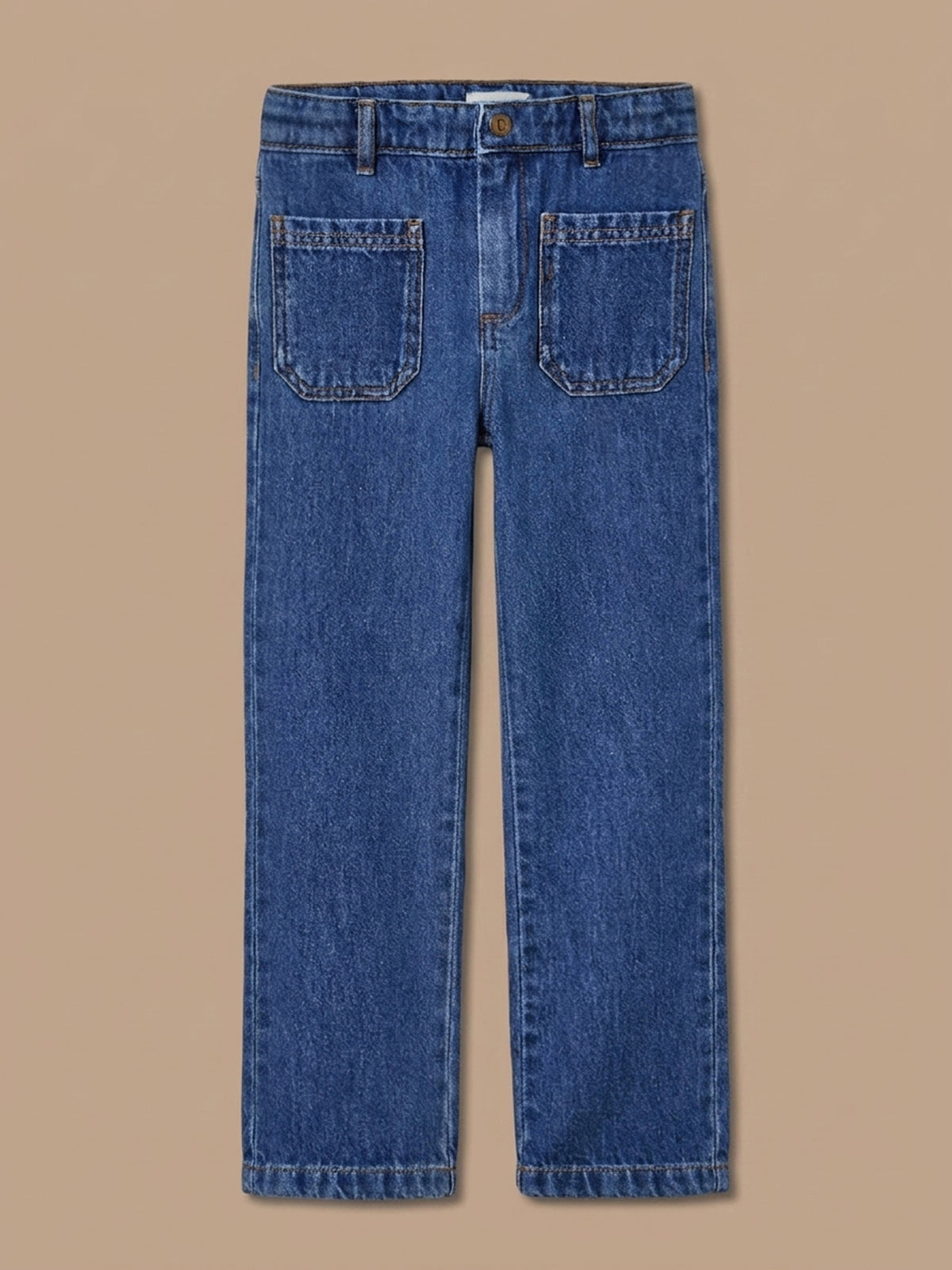 Pantalon droit Fille en denim