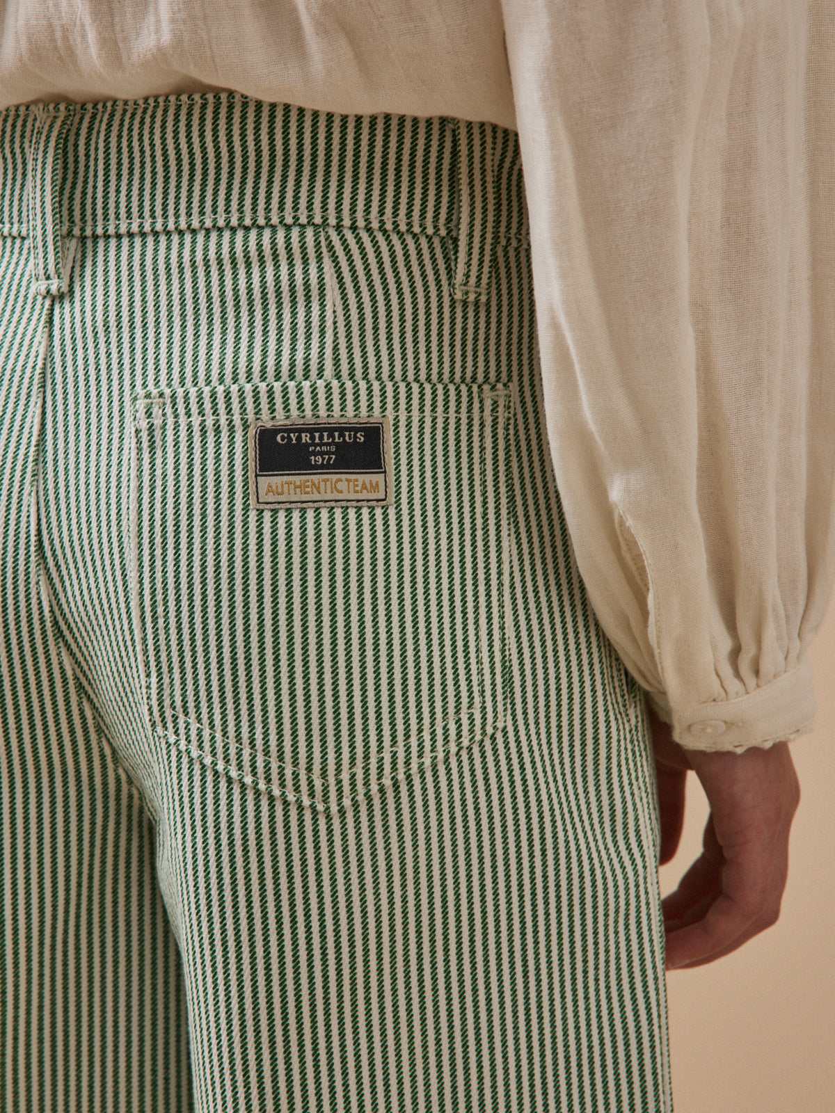 Pantalon large rayé Fille
