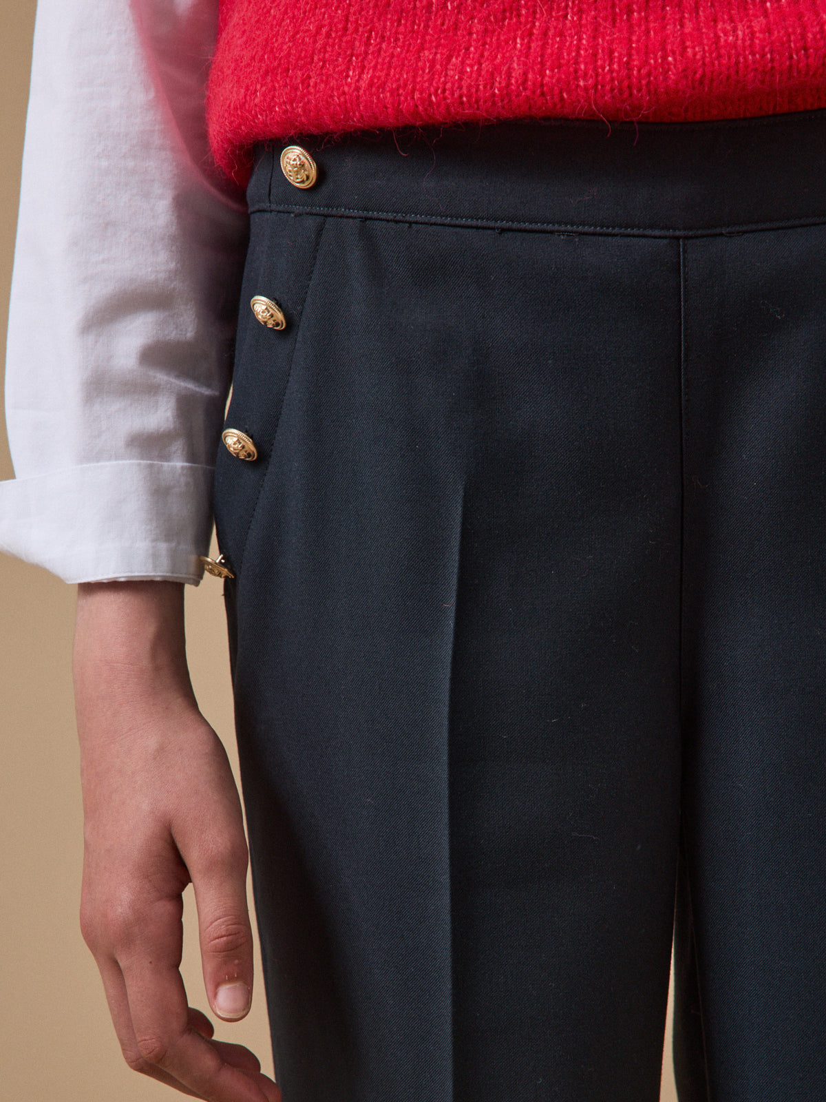 Pantalon large à pont Fille
